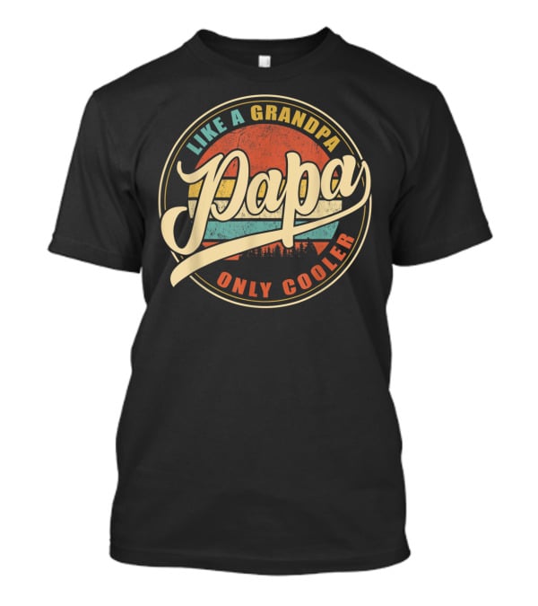 Vintage Papa Like A Grandpa Only Cooler T-Shirt