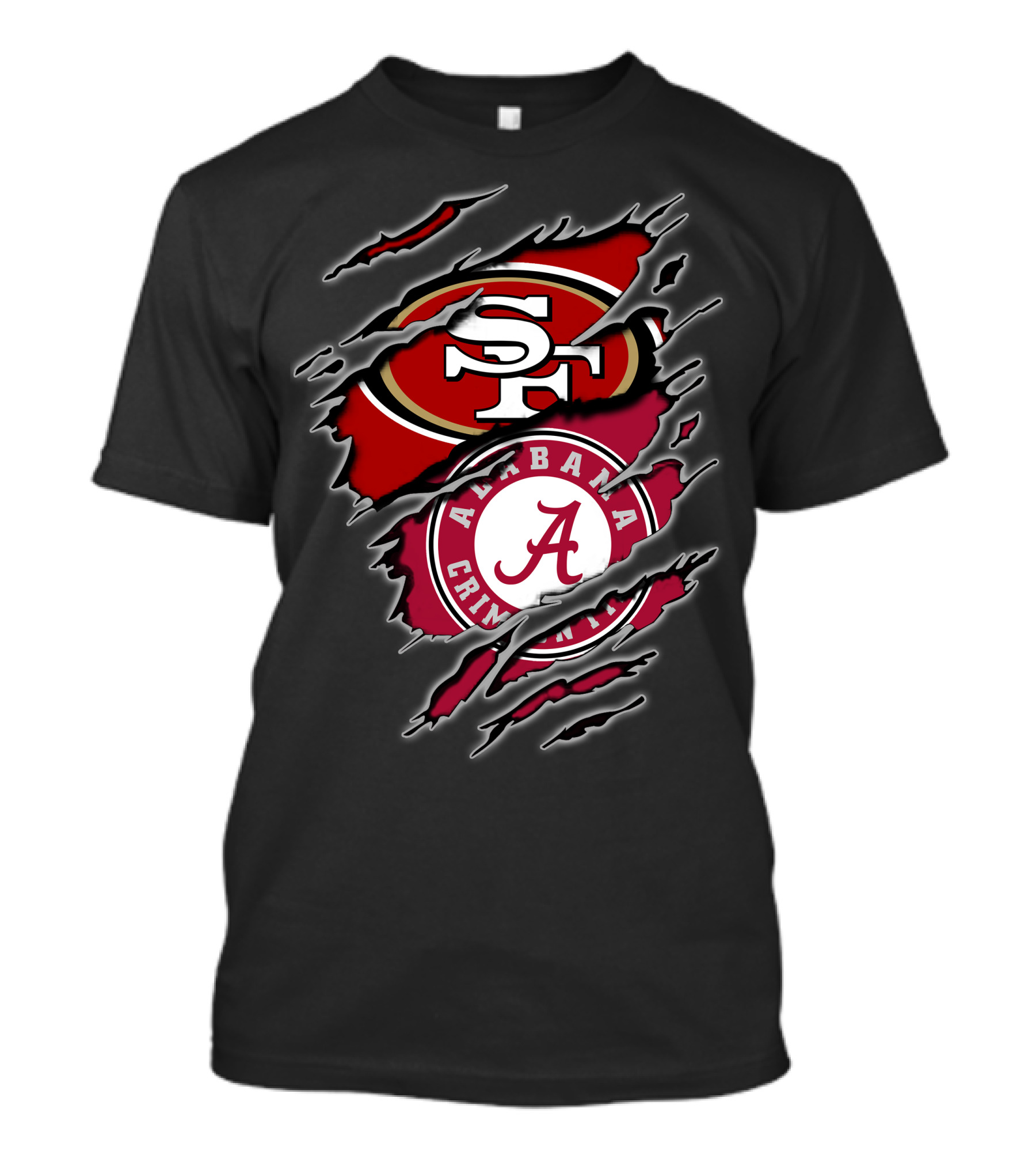 49ers Alabama Crimson Tide Crossover Fan T-Shirt
