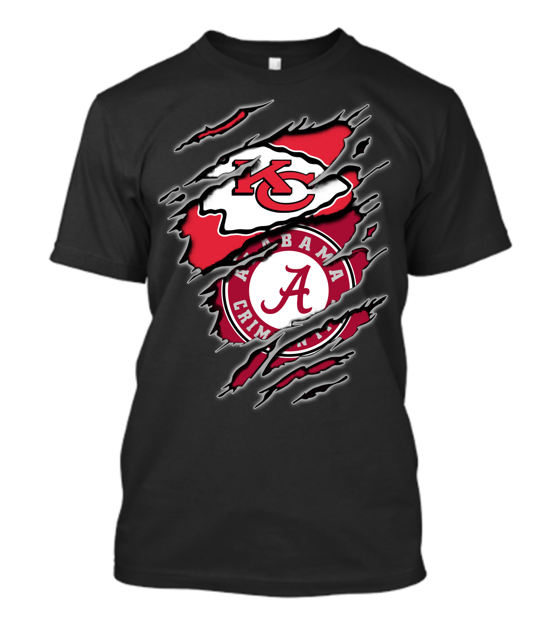 Chiefs Alabama Crimson Tide Logos T-Shirt