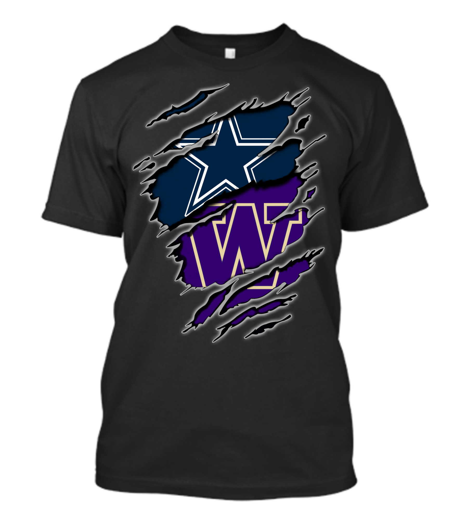 Dallas Cowboys Washington Huskies Logo Mashup T-Shirt