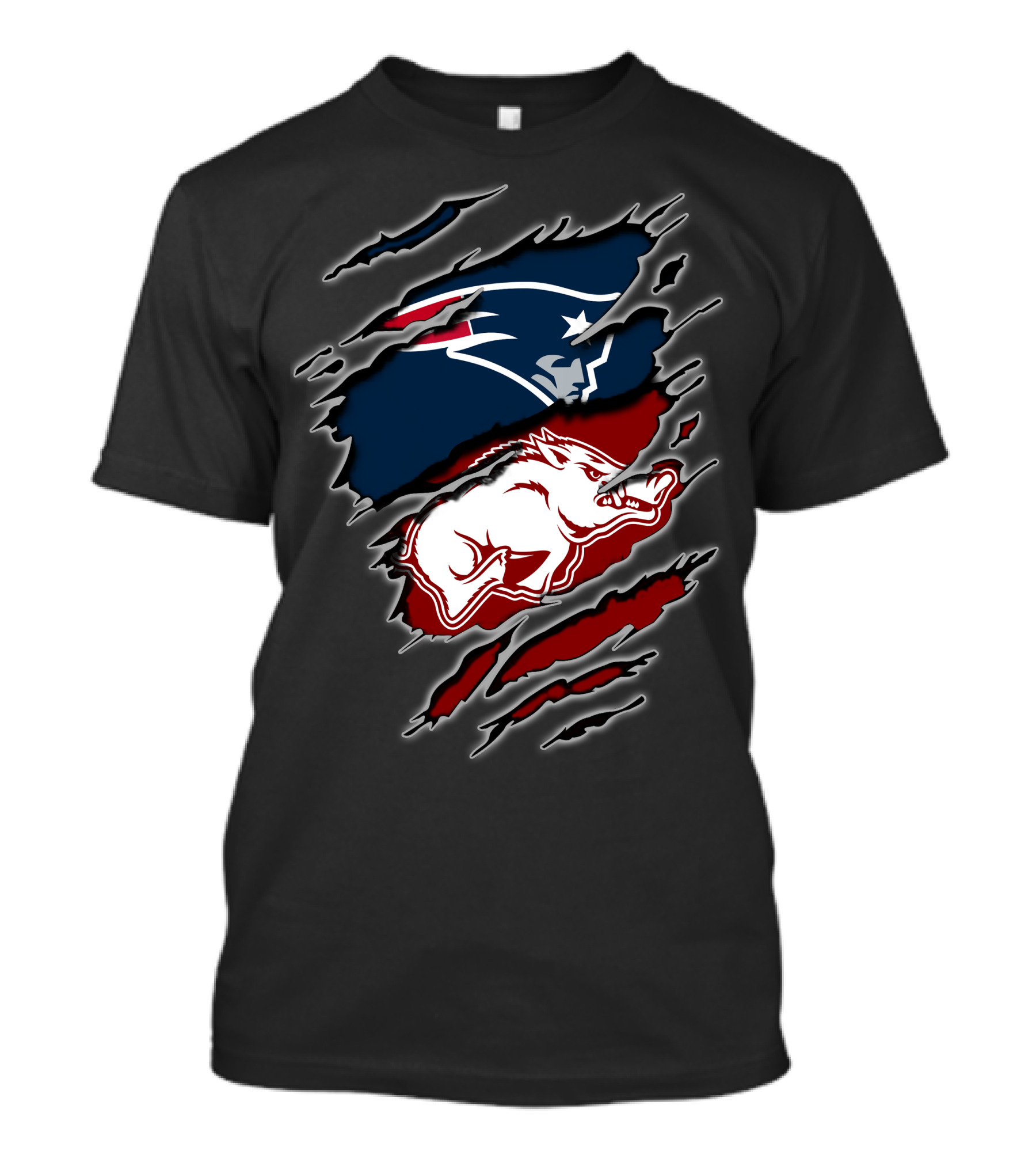 Patriots Arkansas Razorbacks Dual Logo Claw T-Shirt