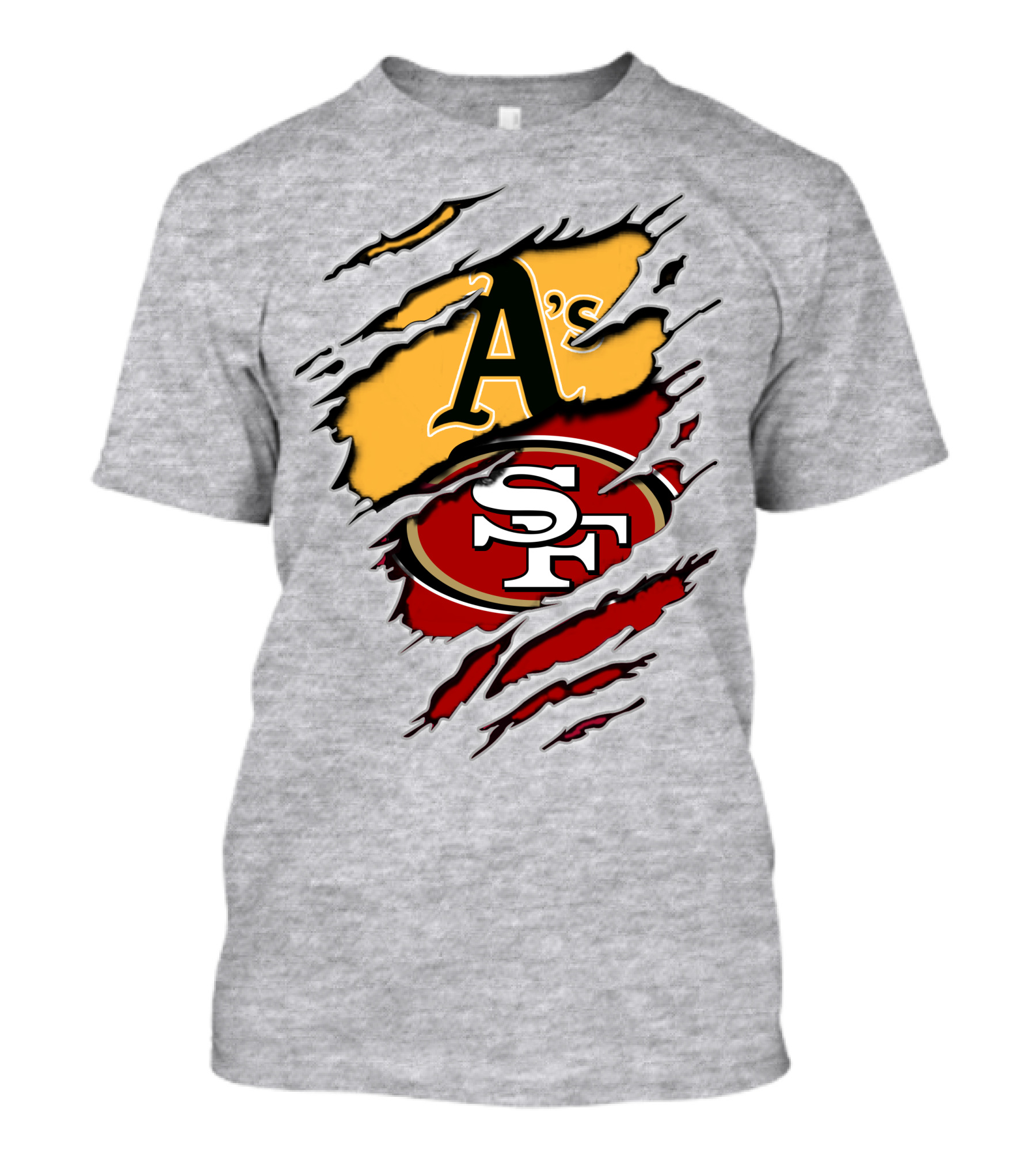 Sf 49ers Oakland Athletics Team Logos T-Shirt