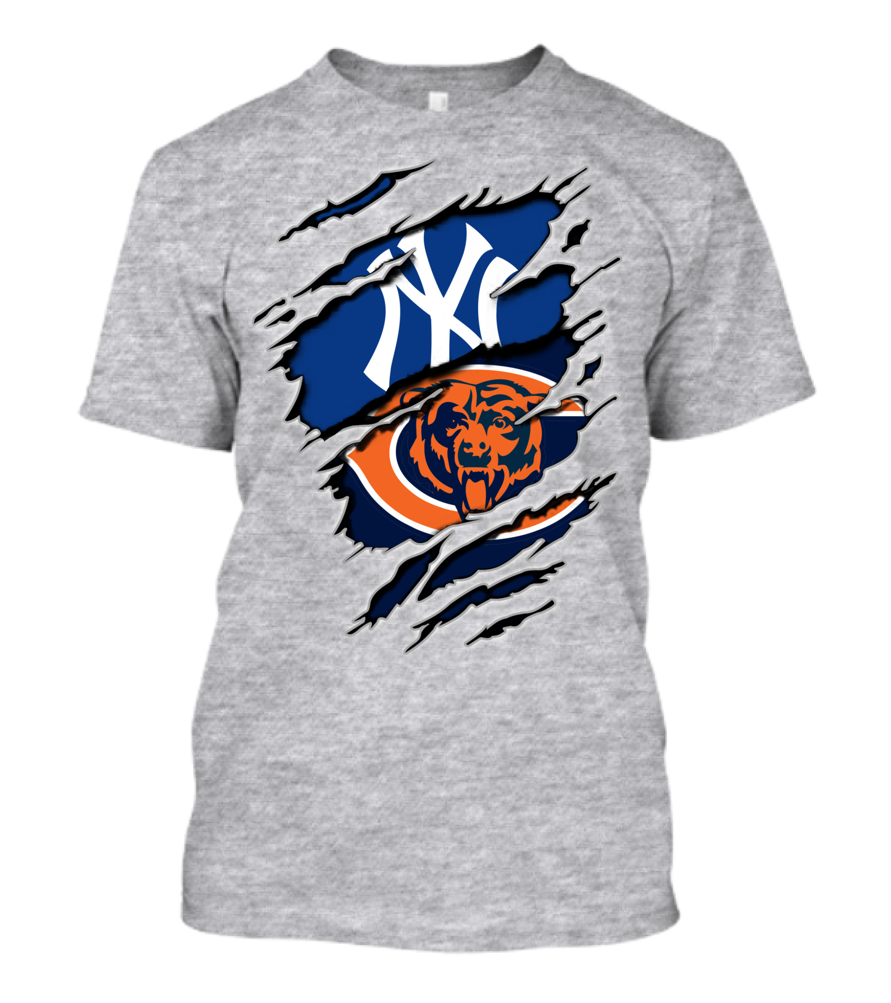 Chicago Bears New York Yankees Mashup T-Shirt