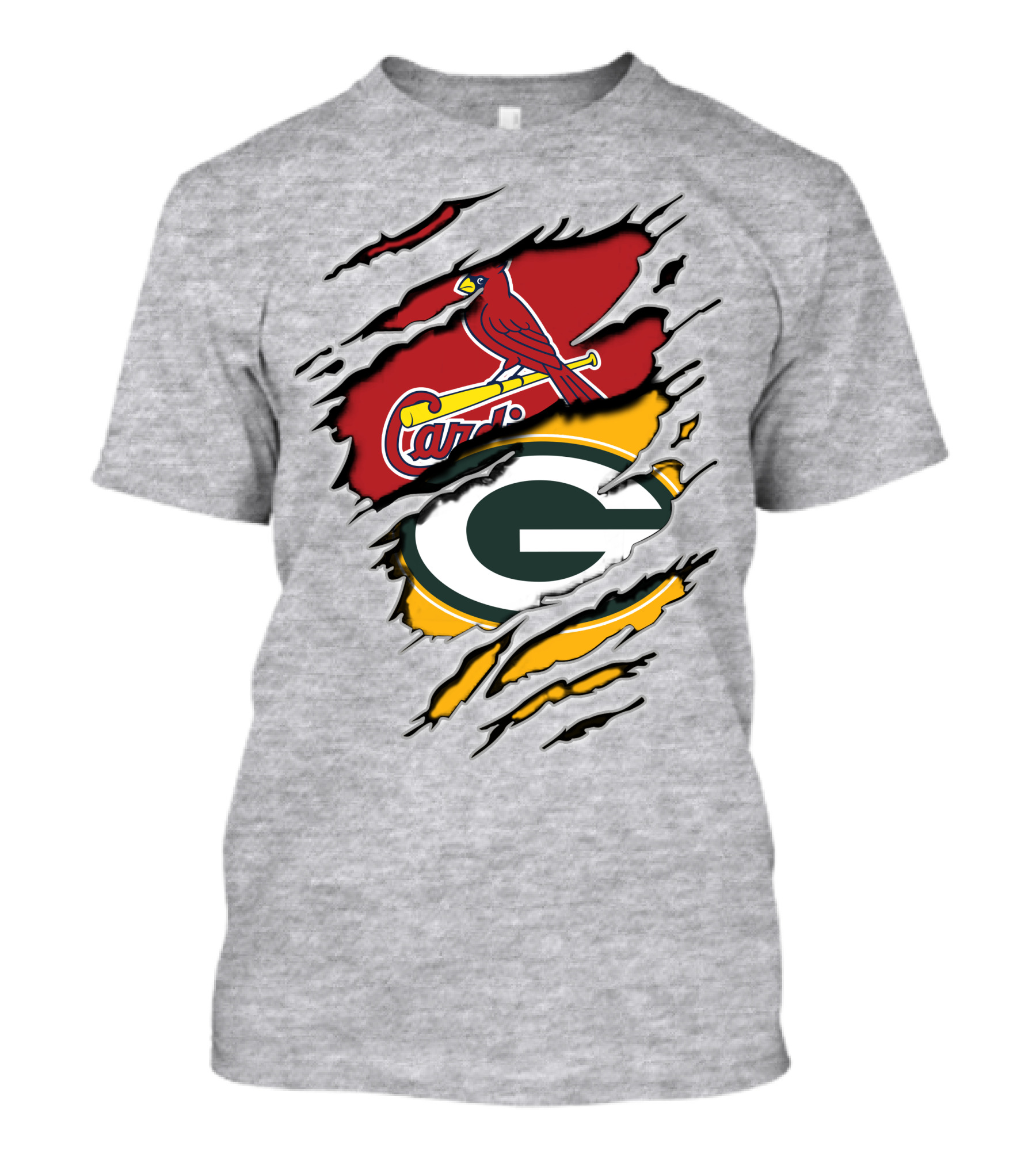 Green Bay Packers Arizona Cardinals Baseball Football Logo Mashup T-Shirt