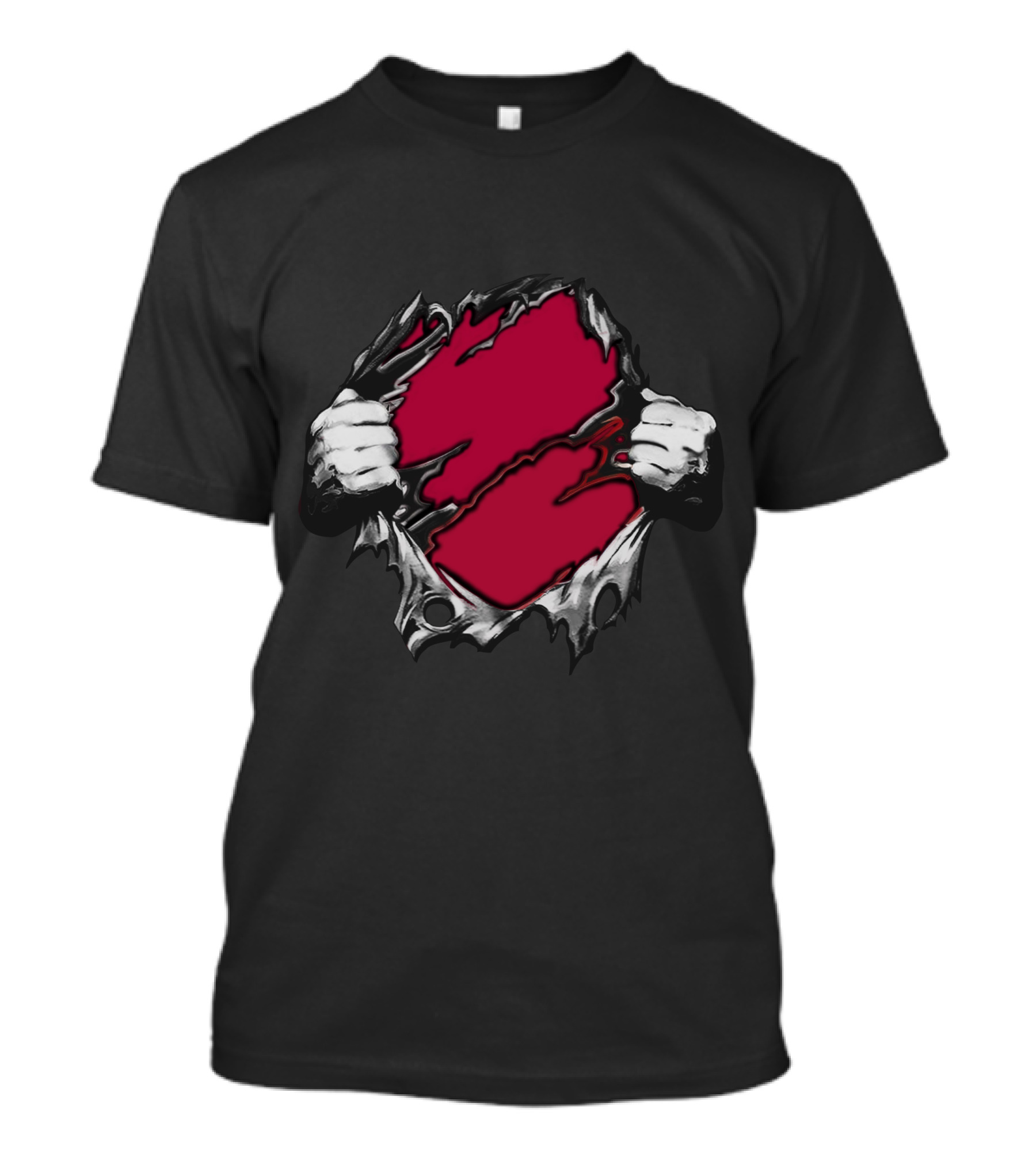 Bama Crimson Ripped Superhero T-Shirt