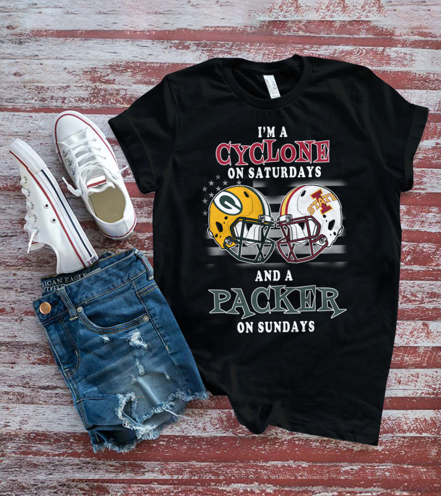 I'm A Cyclone On Saturdays And A Packer On Sundays T-Shirt