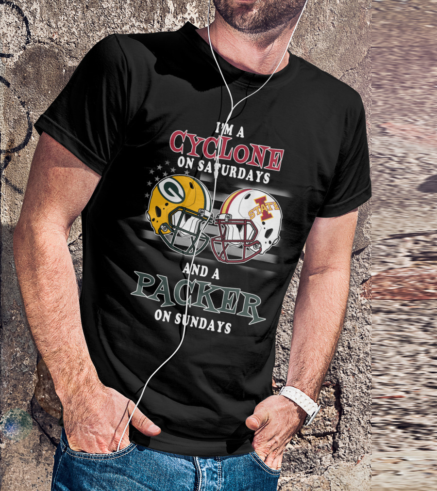 I'm A Cyclone On Saturdays And A Packer On Sundays T-Shirt