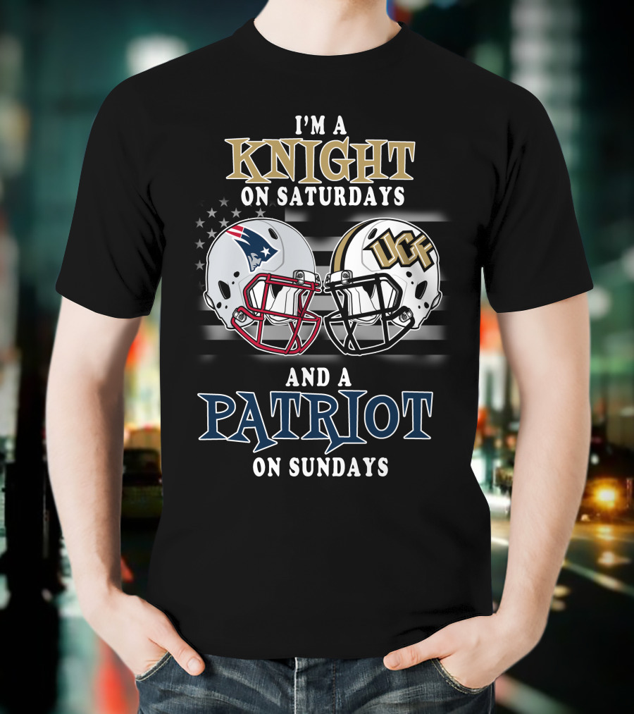 I'm A Knight On Saturdays And A Patriot On Sundays UCF Football Helmet T-Shirt