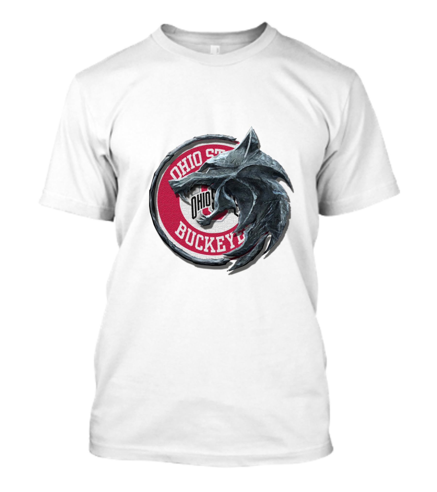 Ohio State Buckeyes Wolf Medallion Cht1Twnc2017 T-Shirt