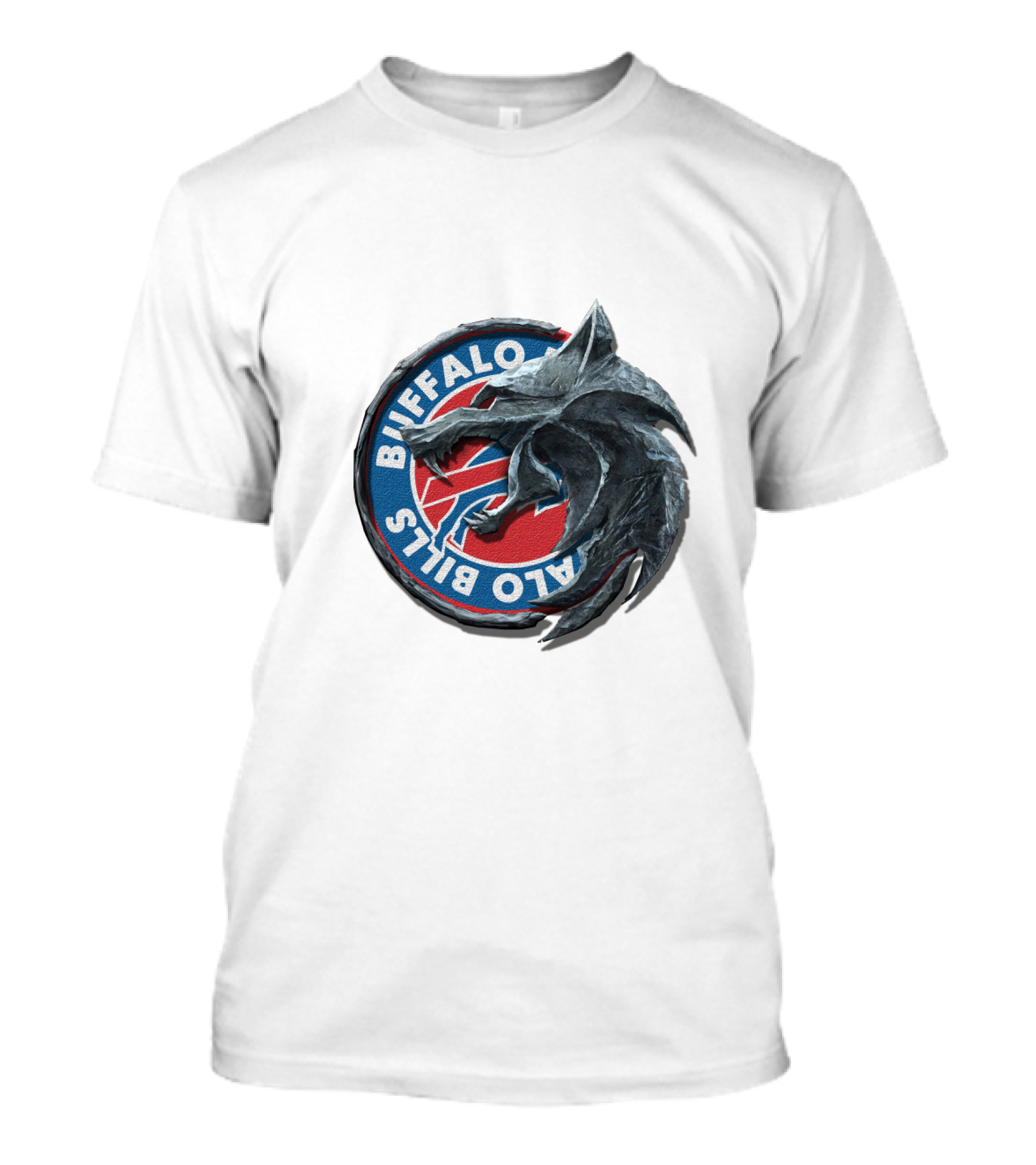 Buffalo Bills Wolf Emblem Crossover T-Shirt