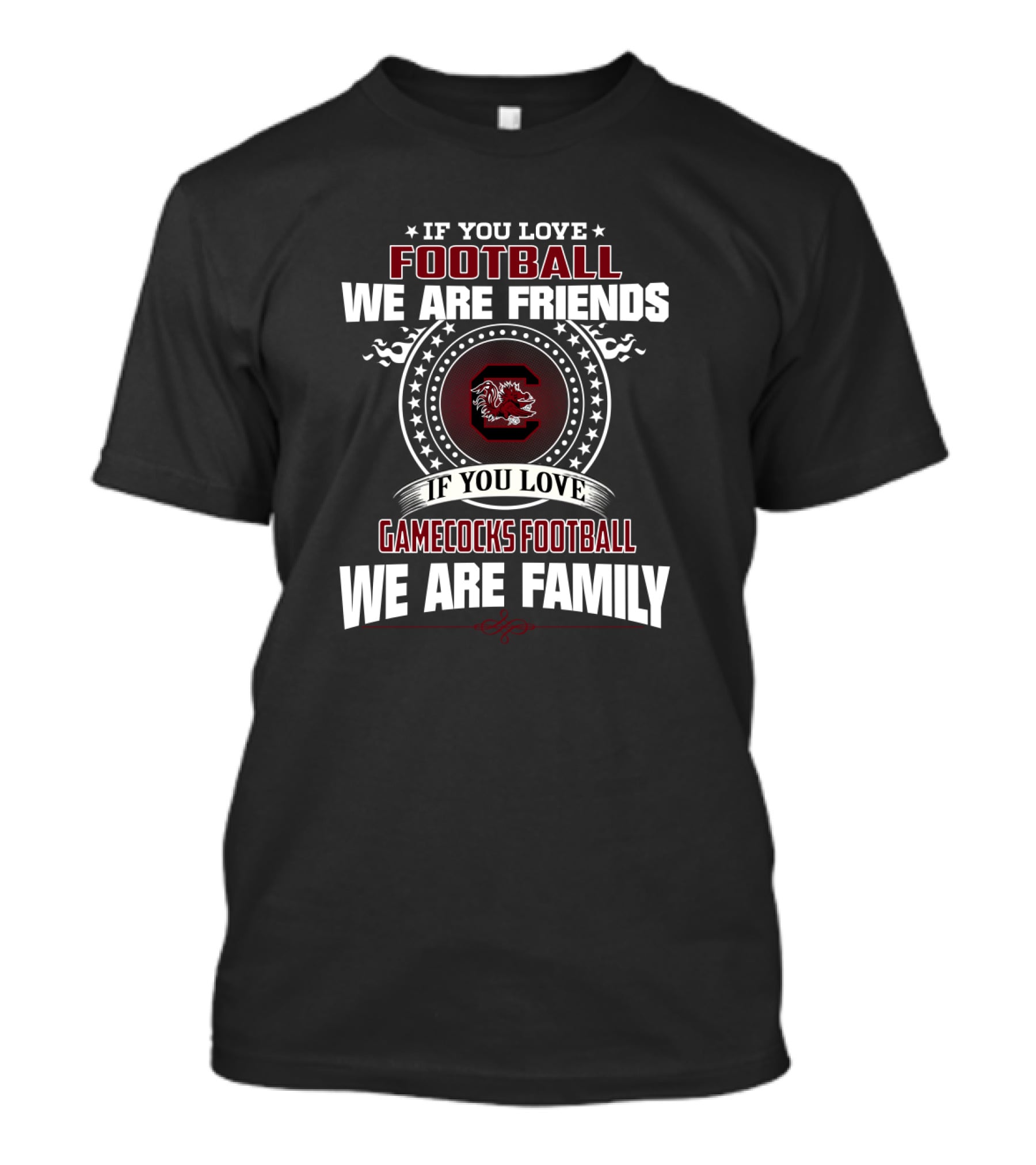 If You Love Football We Are Friends Gamecocks Football We Are Family T-Shirt