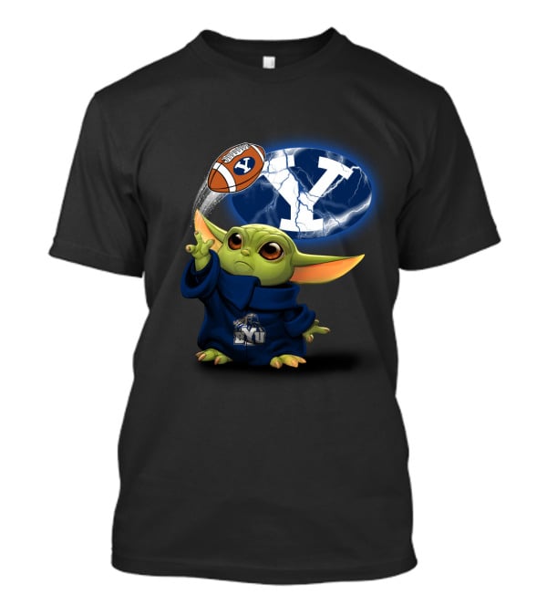 Byu Y Football Baby Yoda Using Force T-Shirt