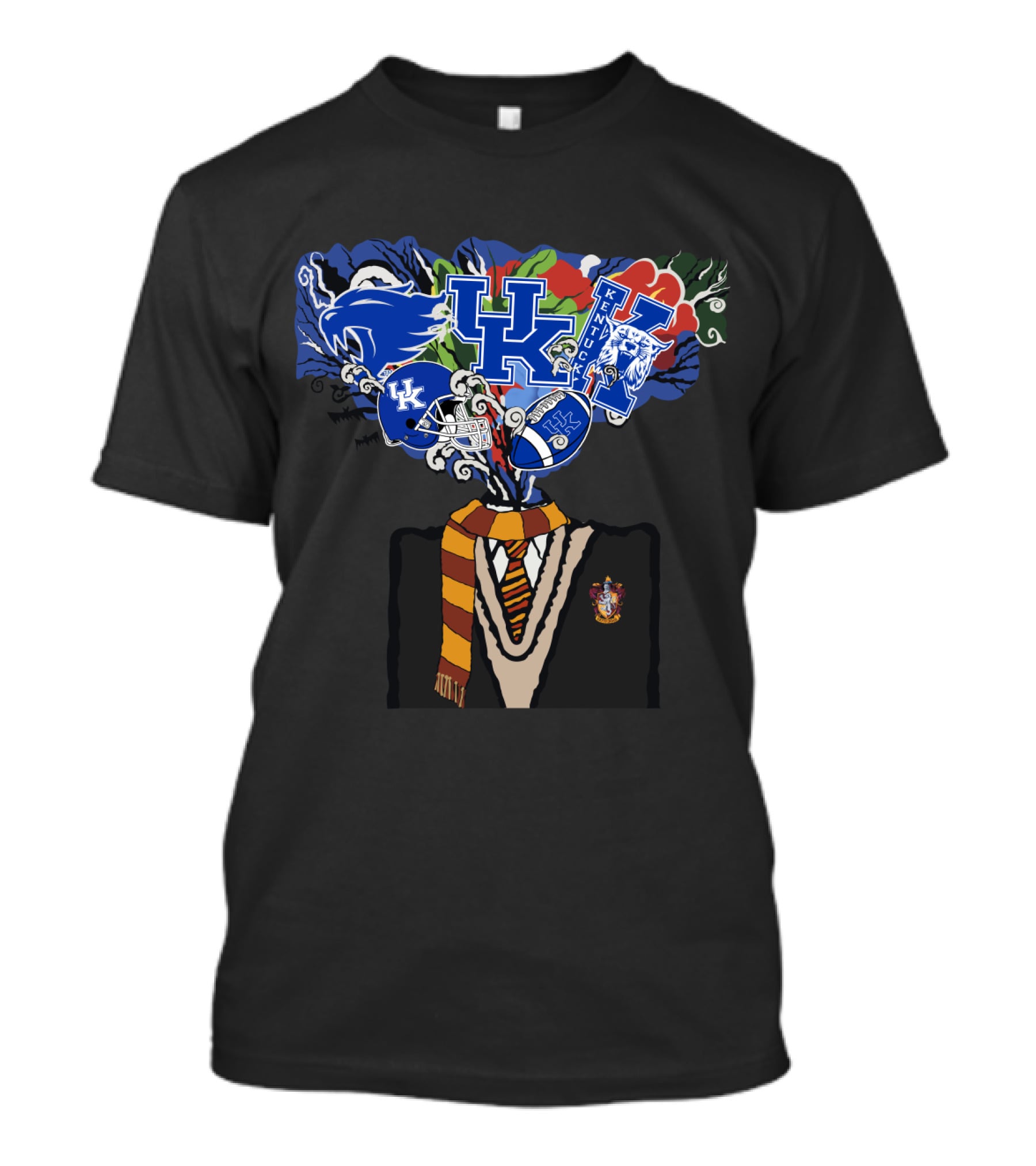 Chtnca11016 Kentucky Wildcats Hogwarts Gryffindor Mashup T-Shirt