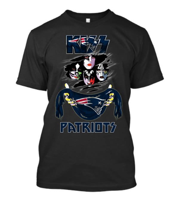 KISS New England Patriots NFL Collaboration T-Shirt