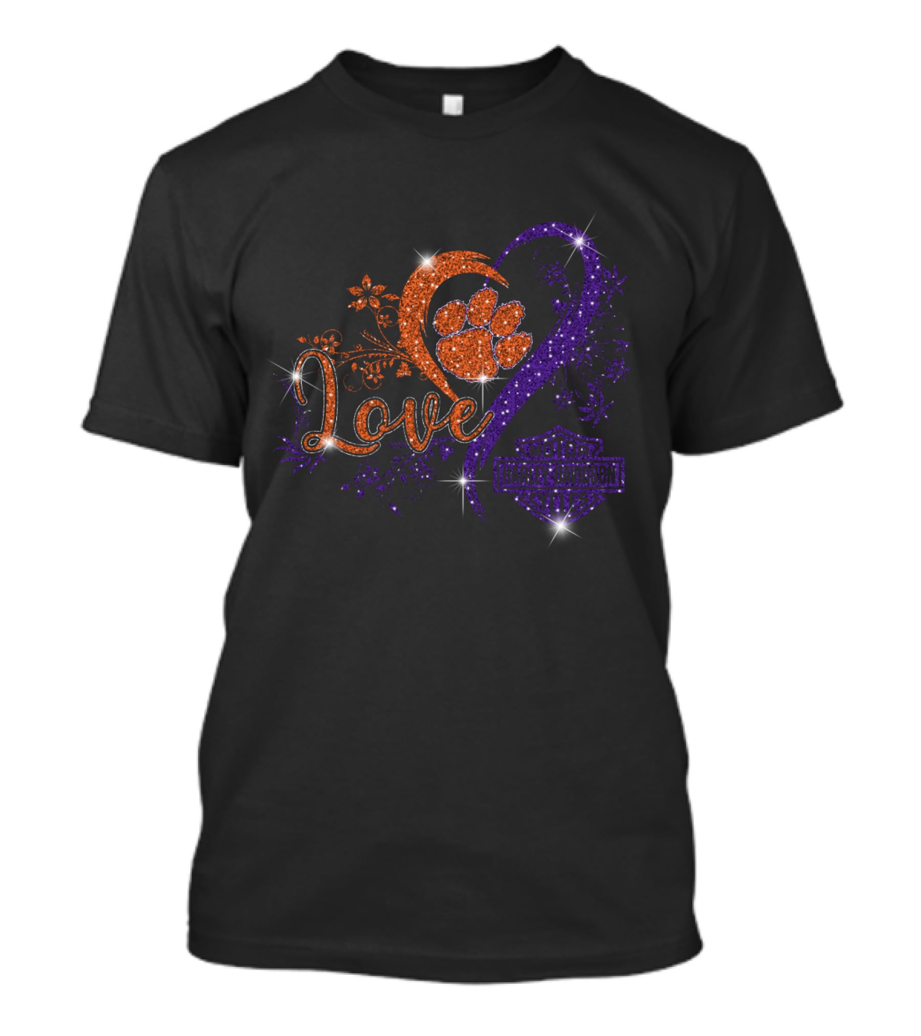 Love Clemson Tigers Harley Davidson T-Shirt