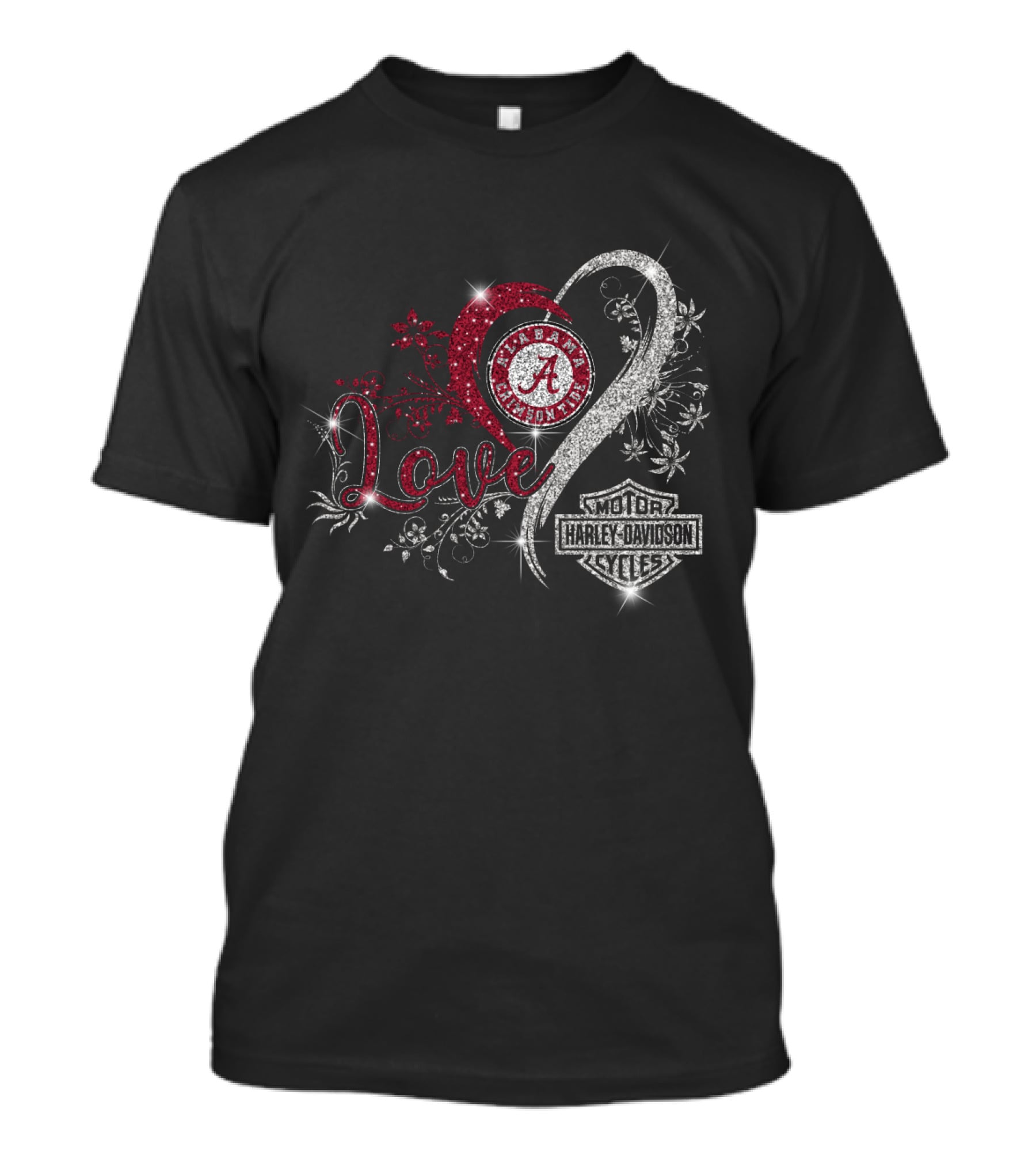 Love Alabama Crimson Tide Harley Davidson Motorcycles T-Shirt