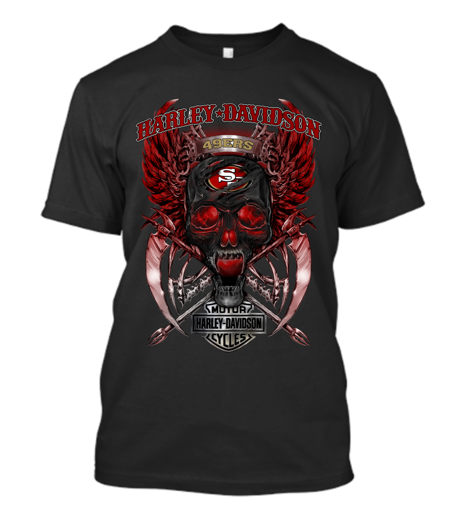 Harley Davidson 49ers Motor Cycles T-Shirt