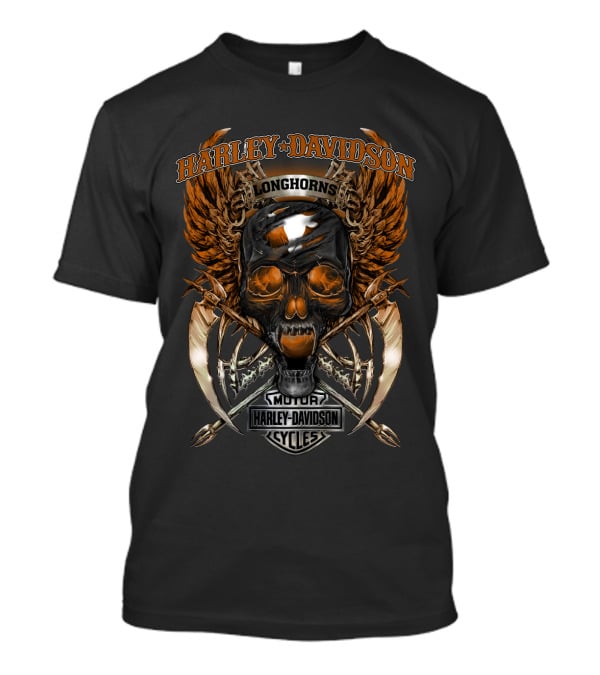 Harley Davidson Longhorns Motor Cycles T-Shirt
