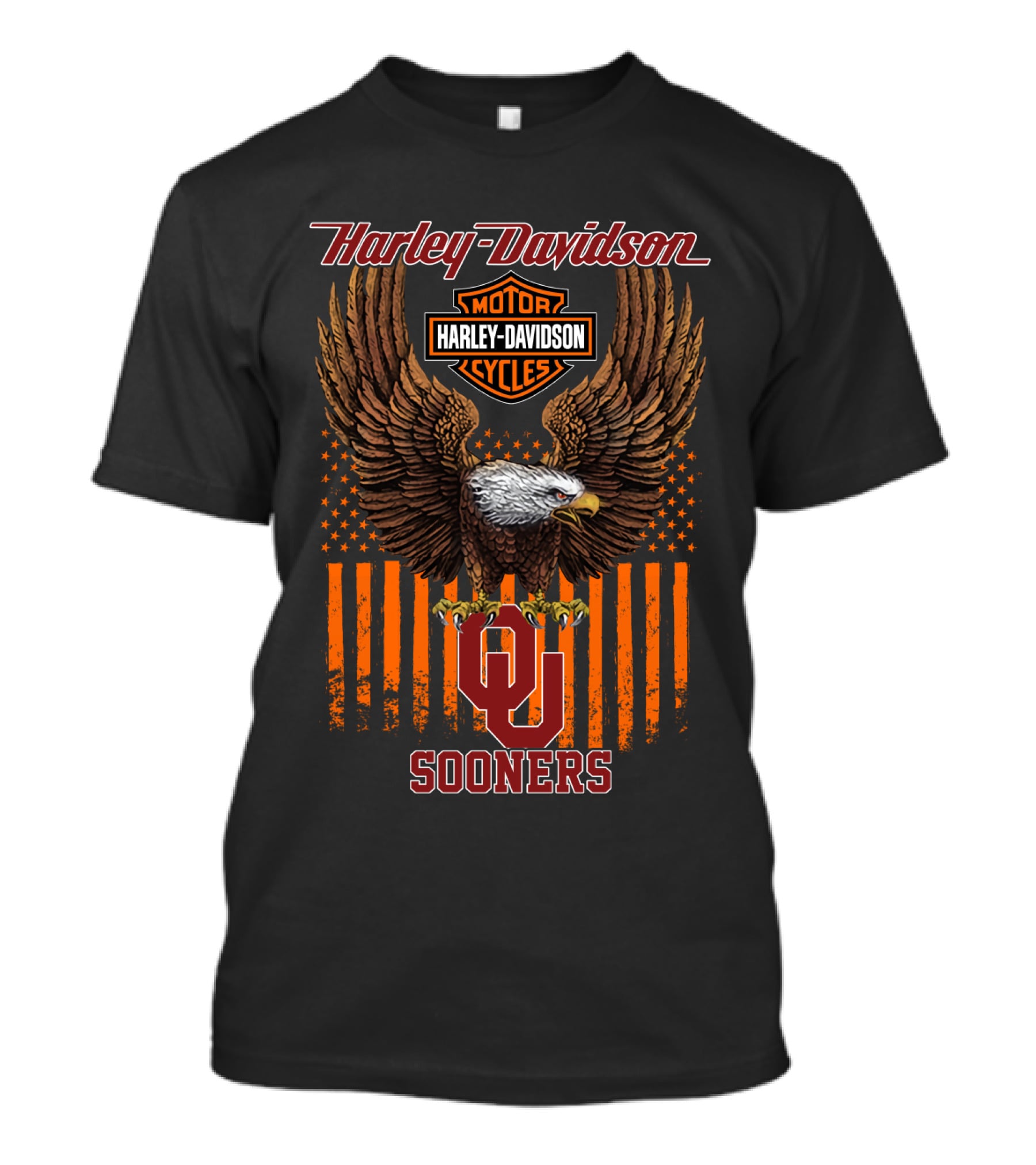 Harley Davidson Motor Cycles Eagle Ou Sooners T-Shirt