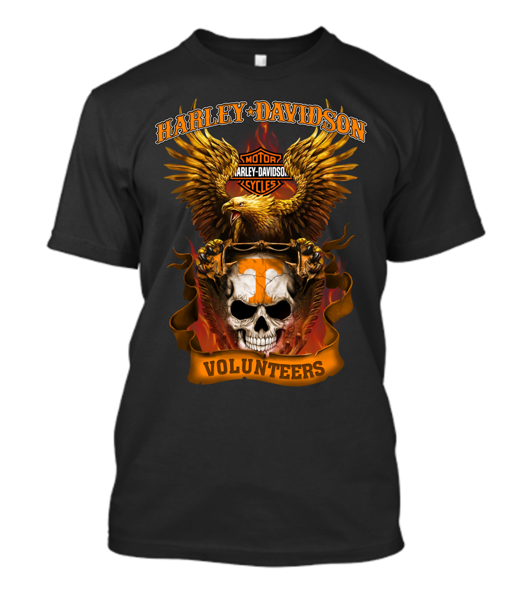 Harley Davidson Motorcycles Volunteers Eagle Skull 2803Hl Tennessee T-Shirt