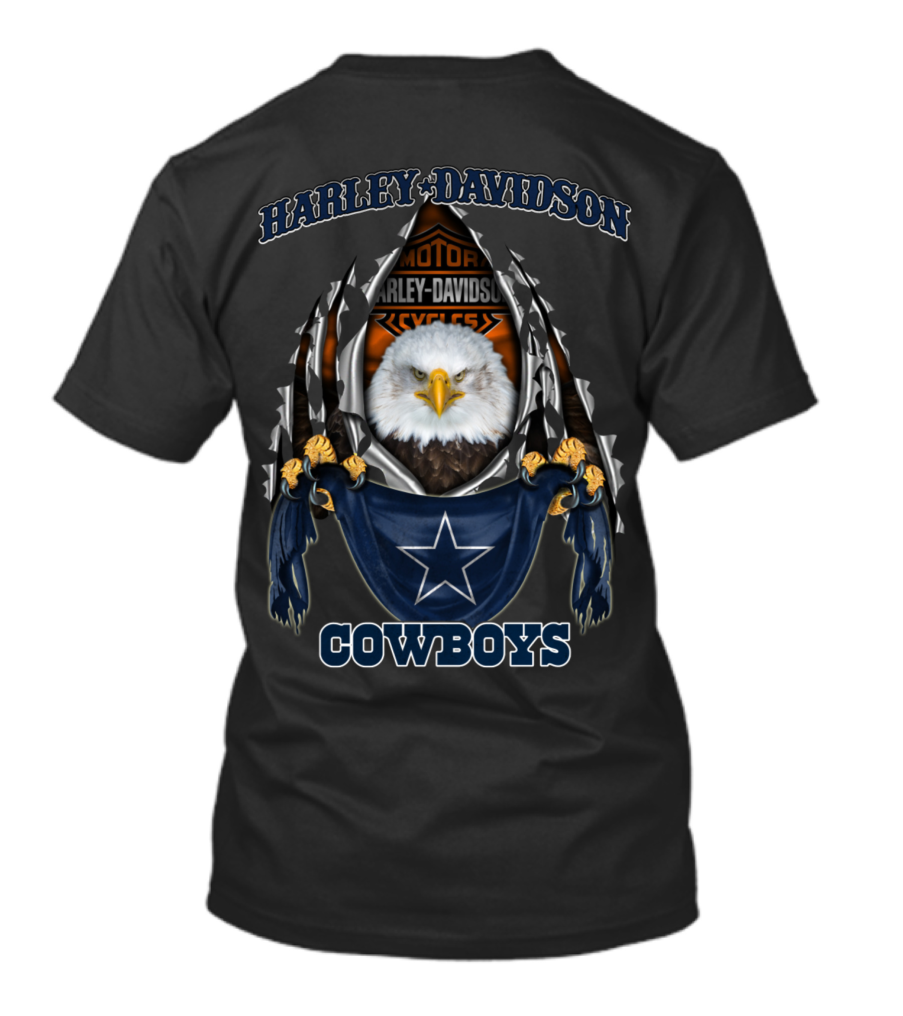 Harley Davidson Motorcycles Eagle Dallas Cowboys T-Shirt