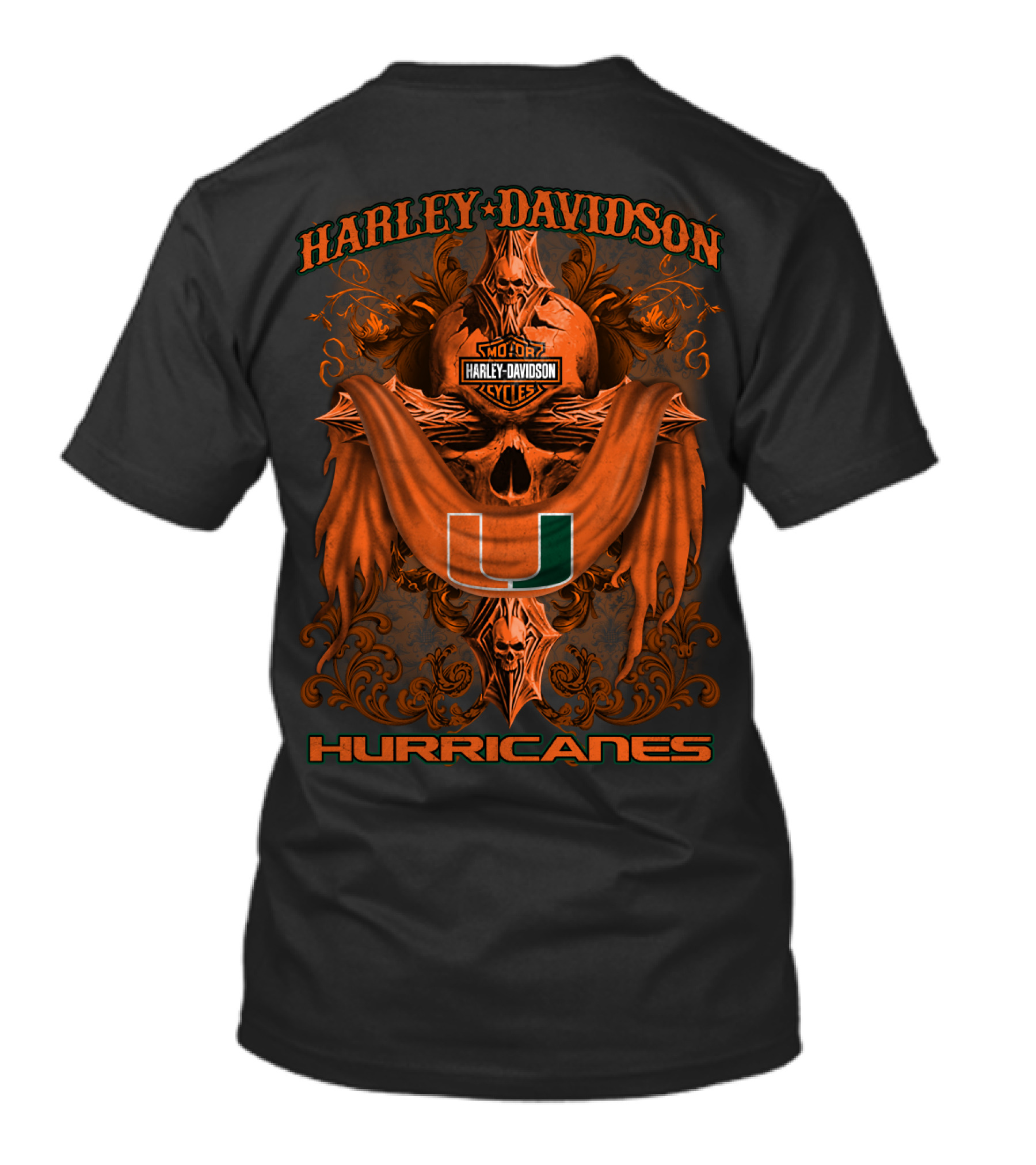 Harley Davidson Miami Hurricanes Ncaa Motorcycles U T-Shirt