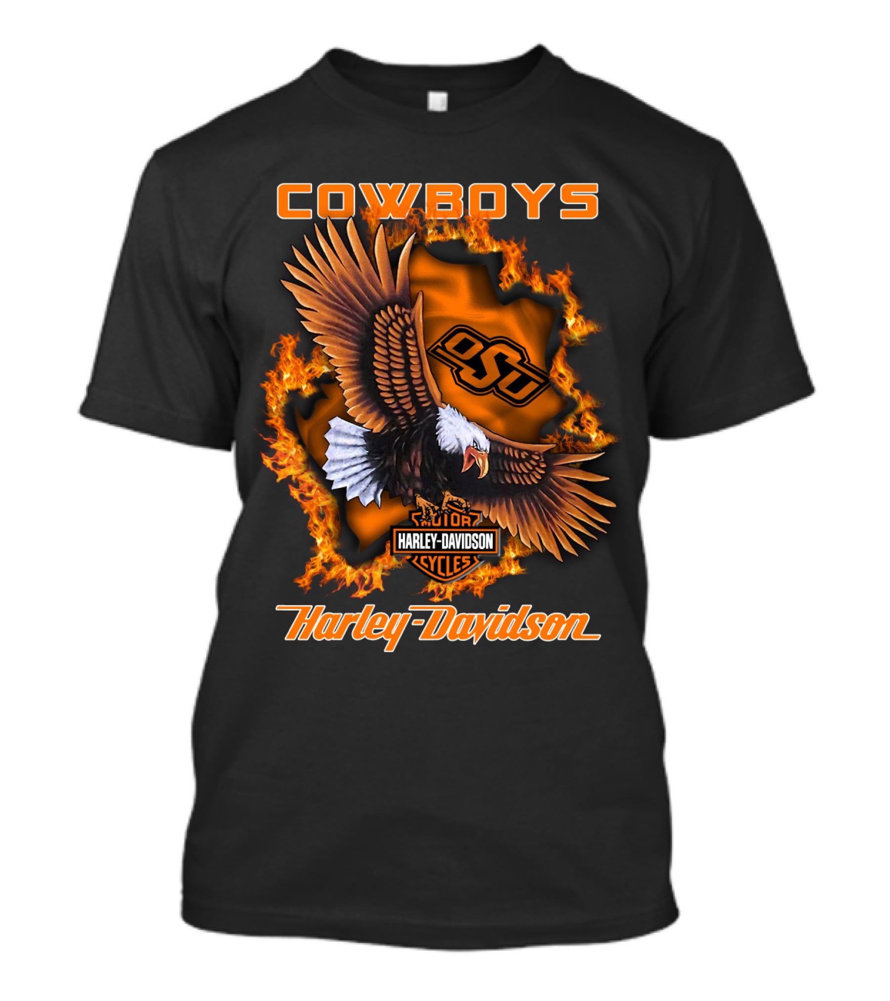 Cowboys Osu Harley Davidson Cycles Ncaa Oklahoma State T-Shirt