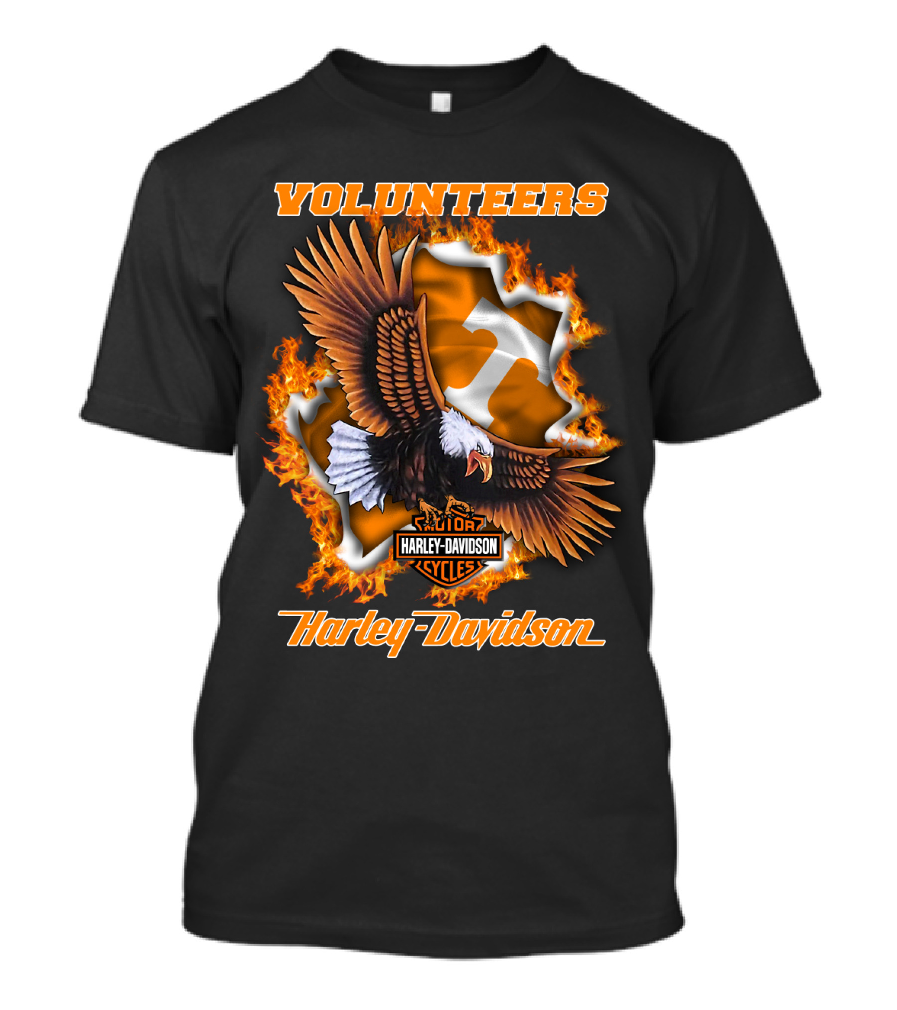 Volunteers Harley Davidson Eagle Tennessee Volunteers T-Shirt