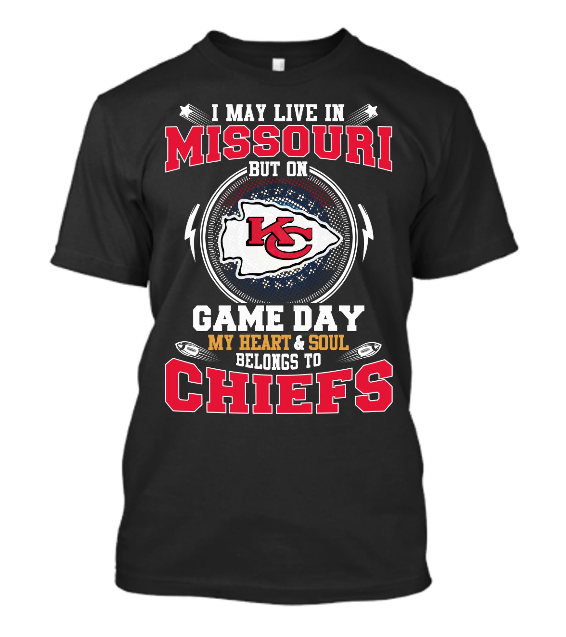 Missouri Game Day My Heart And Soul Belongs To Chiefs T-Shirt