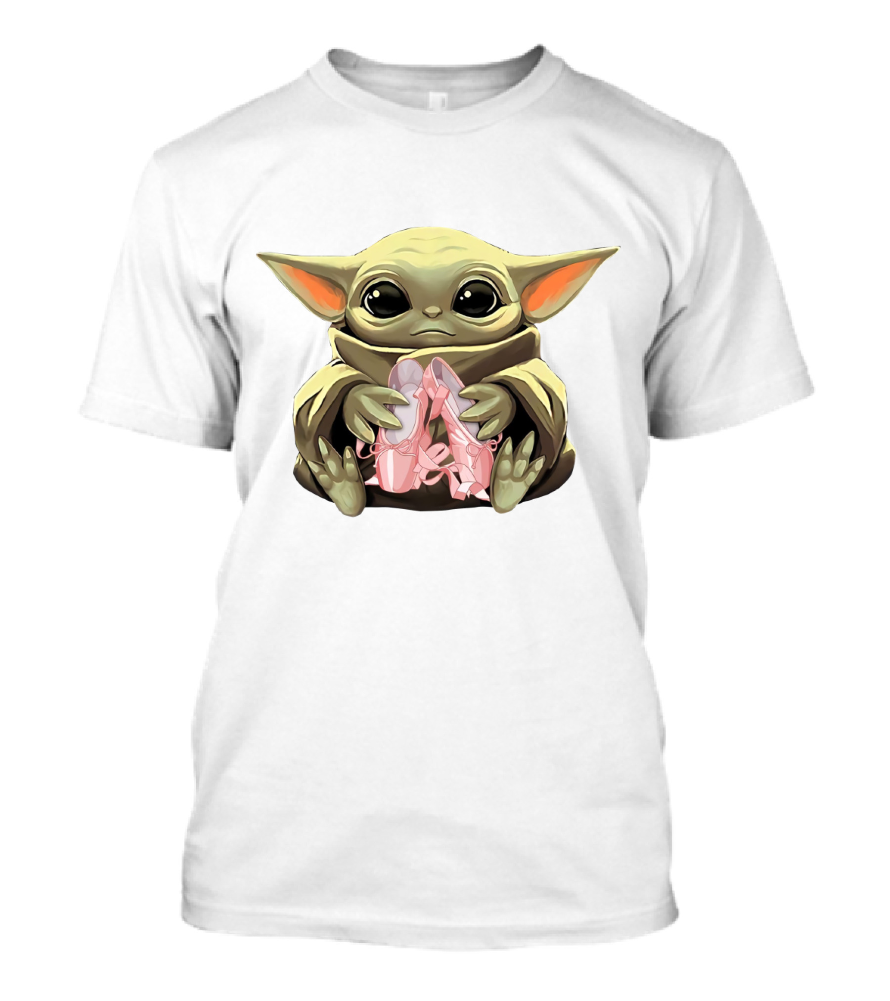 Baby Yoda Holding Ballet Shoes T-Shirt
