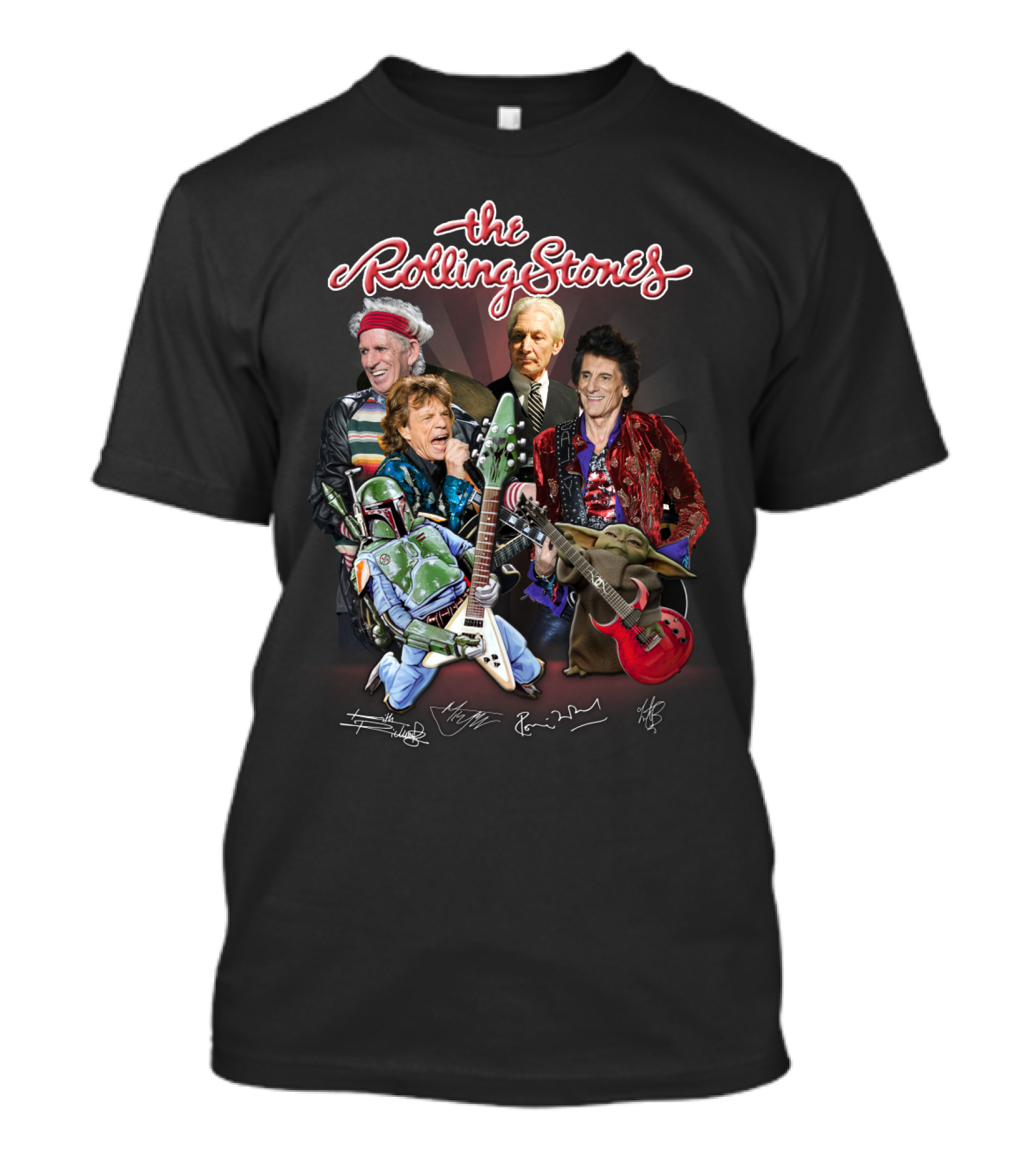 Band The Rolling Stones Star Wars Characters T-Shirt