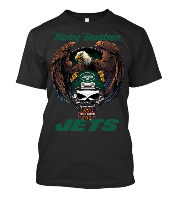 Harley Davidson New York Jets Eagle Helmet Nyj T-Shirt