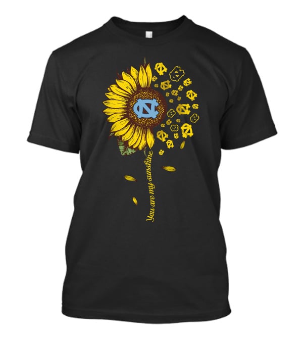 You Are My Sunshine Sunflower North Carolina Tar Heels T-Shirt