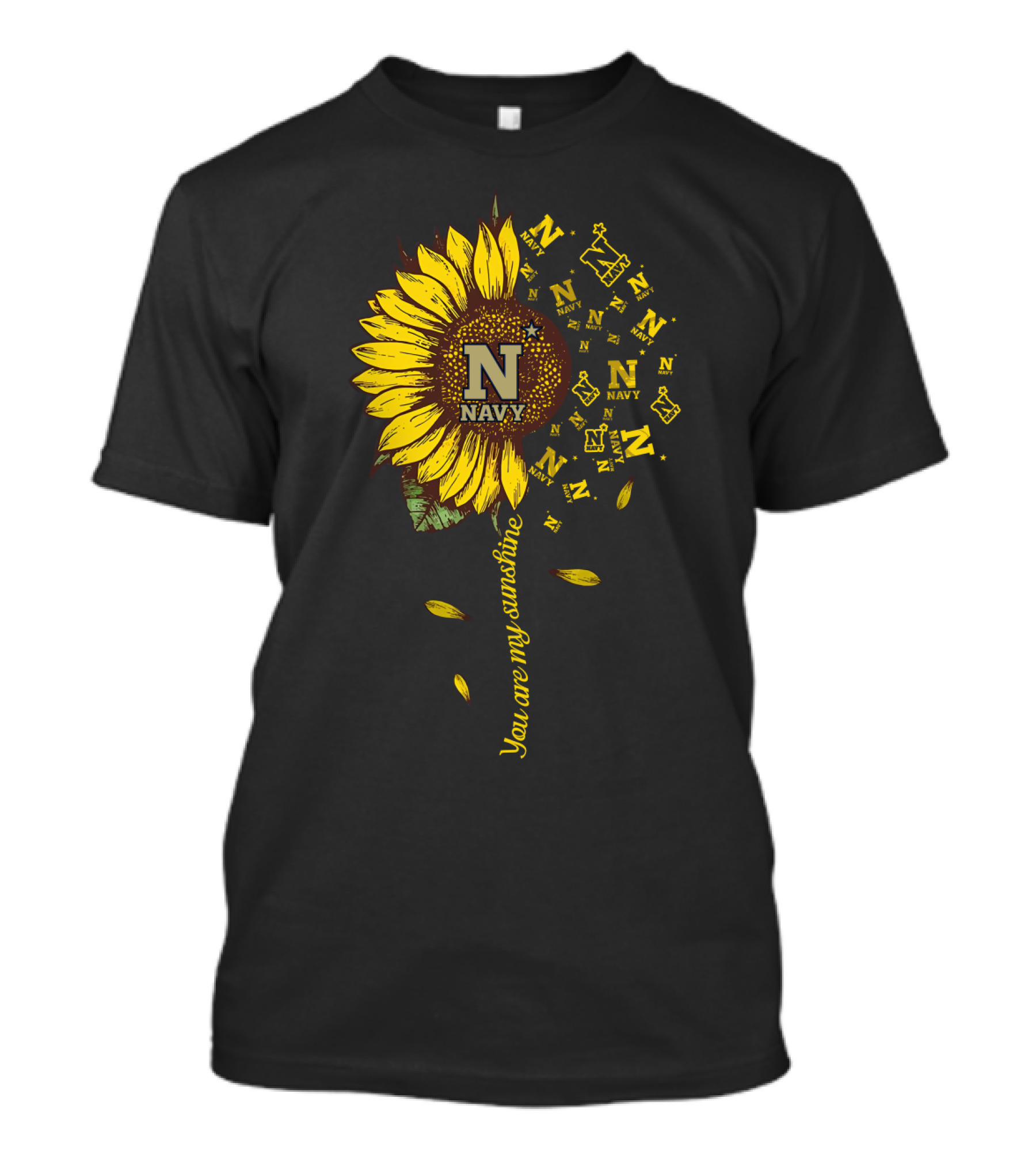 Navy Sunflower You Are My Sunshine Ncaa2 Nm T-Shirt