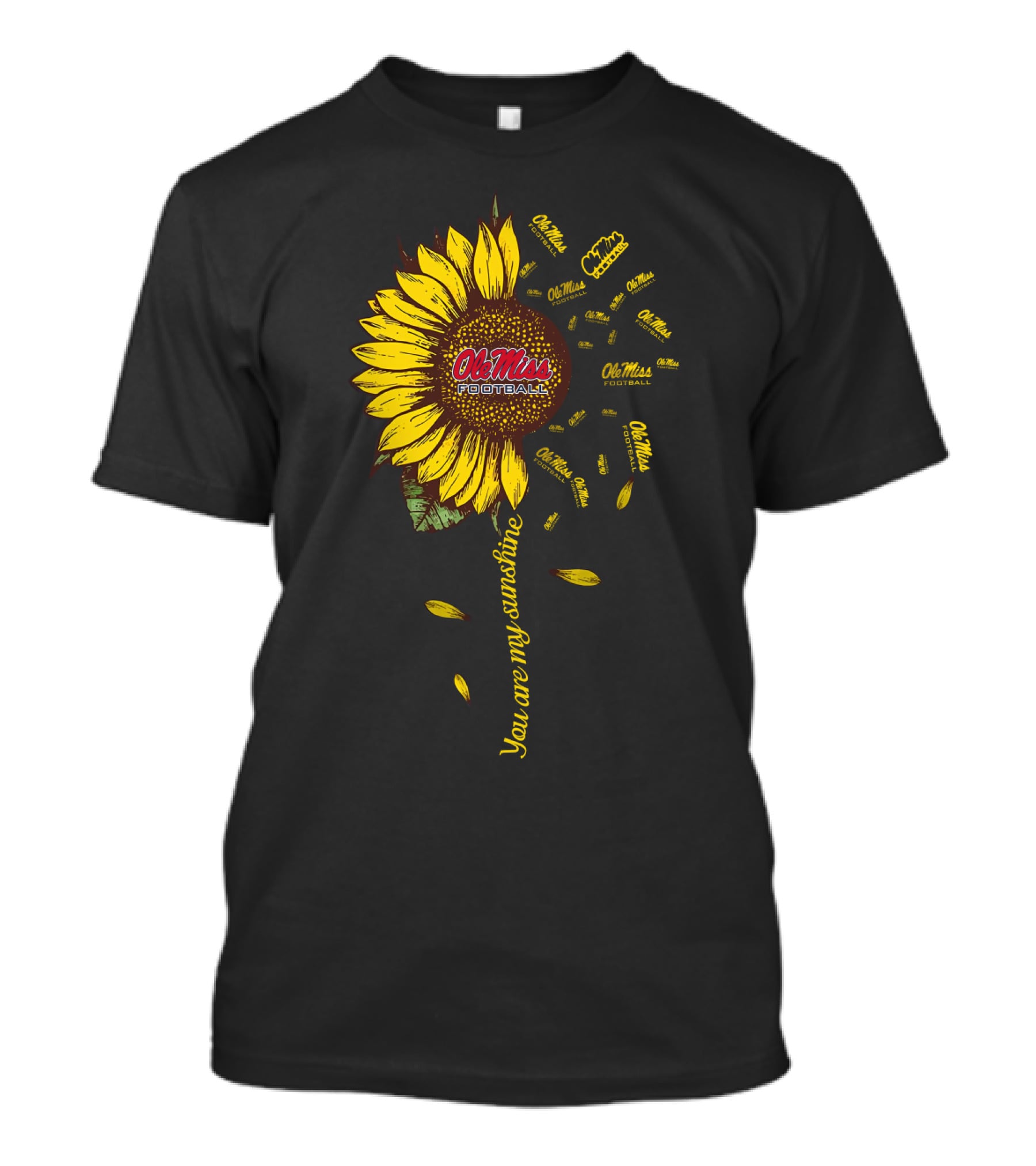 Ole Miss Football You Are My Sunshine Sunflower T-Shirt