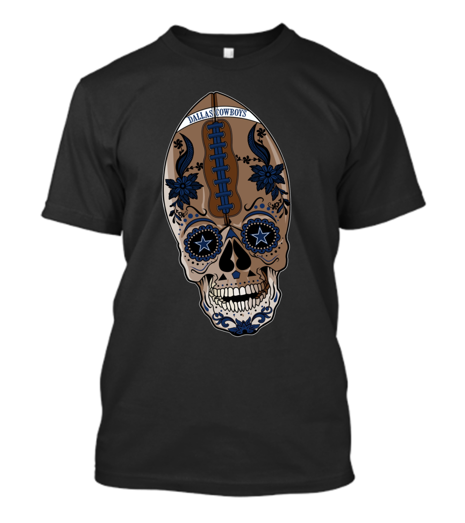 Dallas Cowboys Football Skull T-Shirt