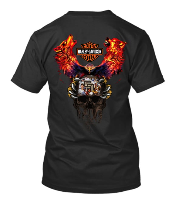 Harley Davidson Motor Cycles Mlb Sdp Sd Padres Skull T-Shirt