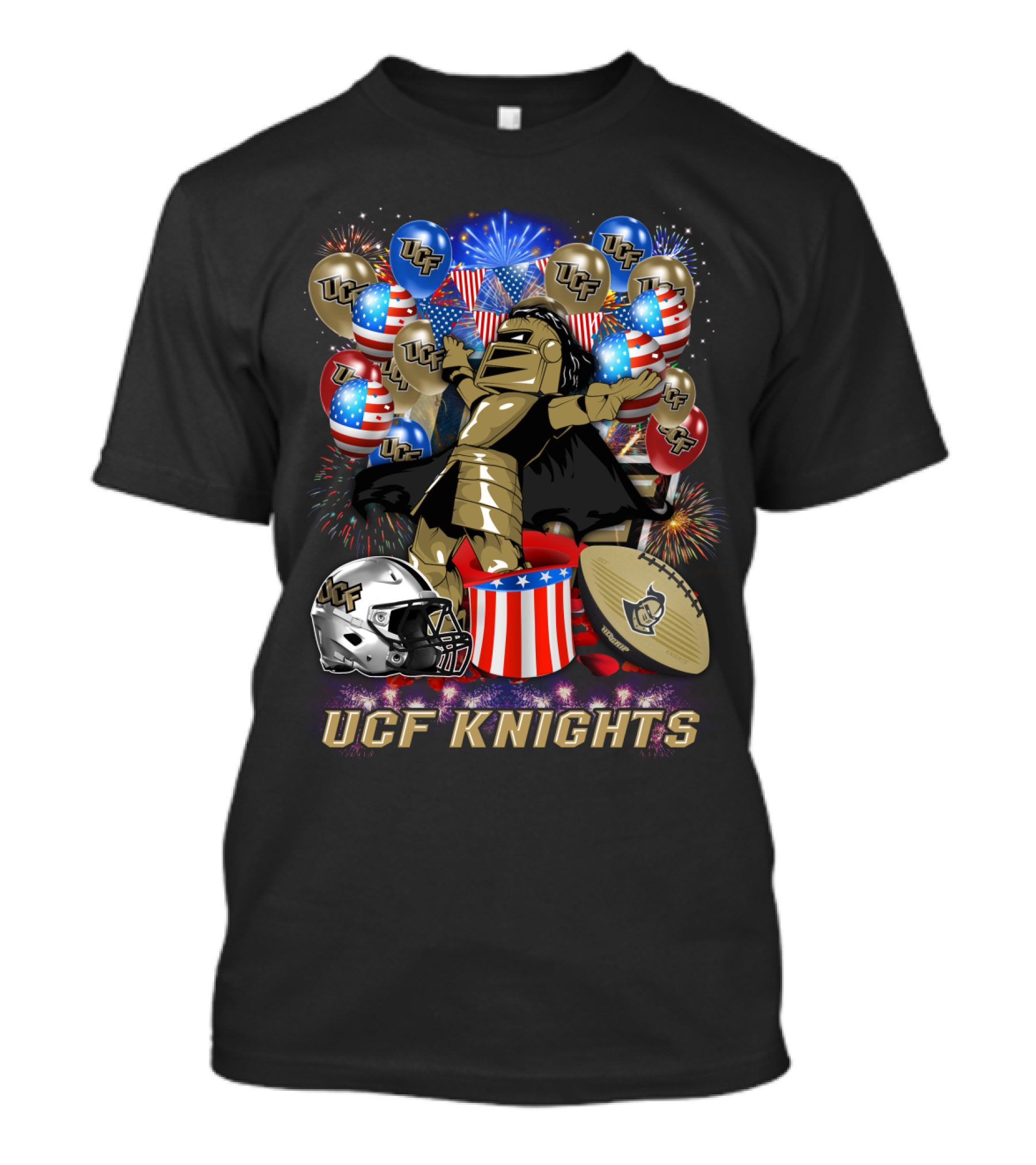Ucf Knights Ncaa2 137 Fireworks Celebration T-Shirt