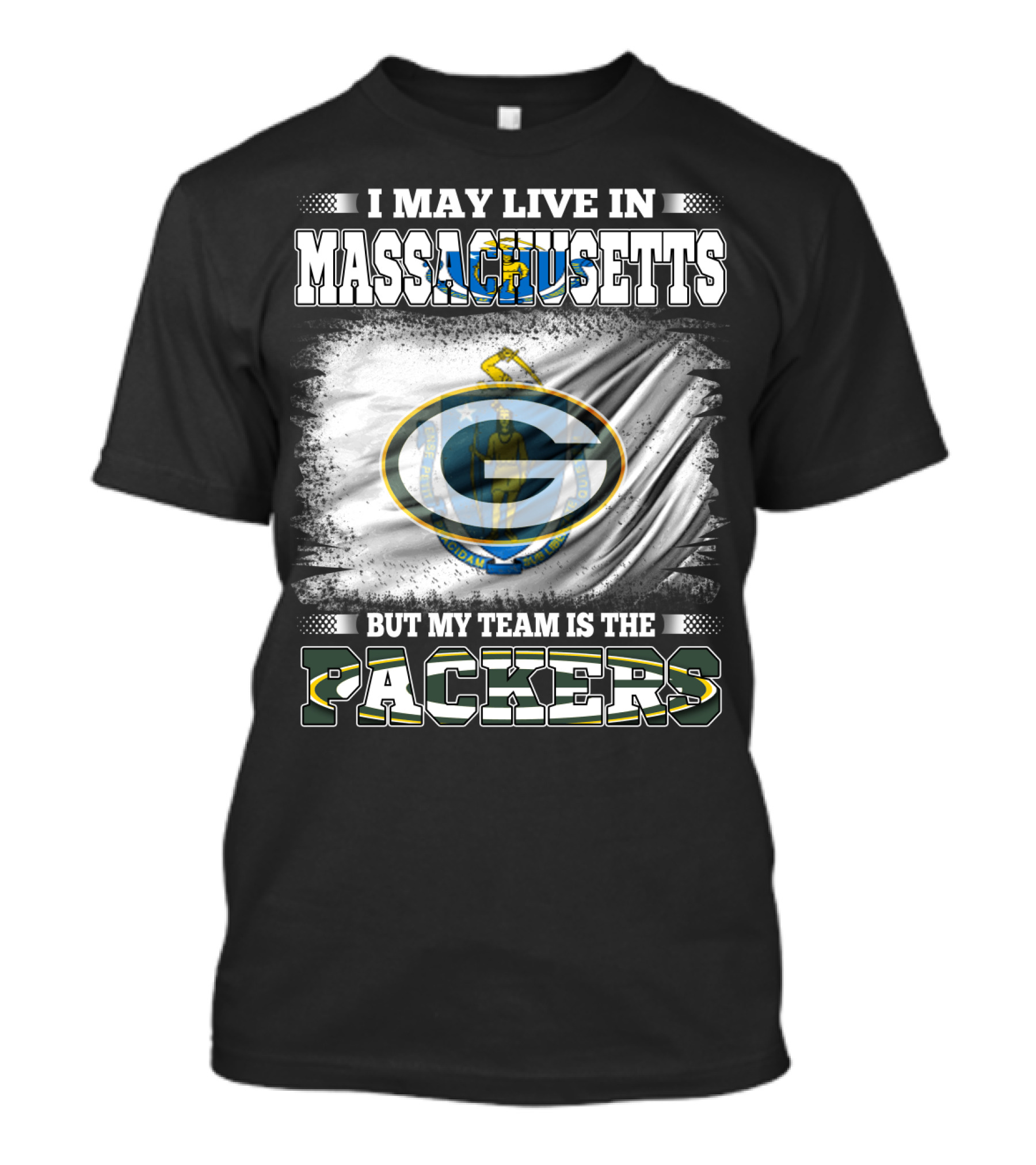 Massachusetts Resident Loyal To Packers Team T-Shirt