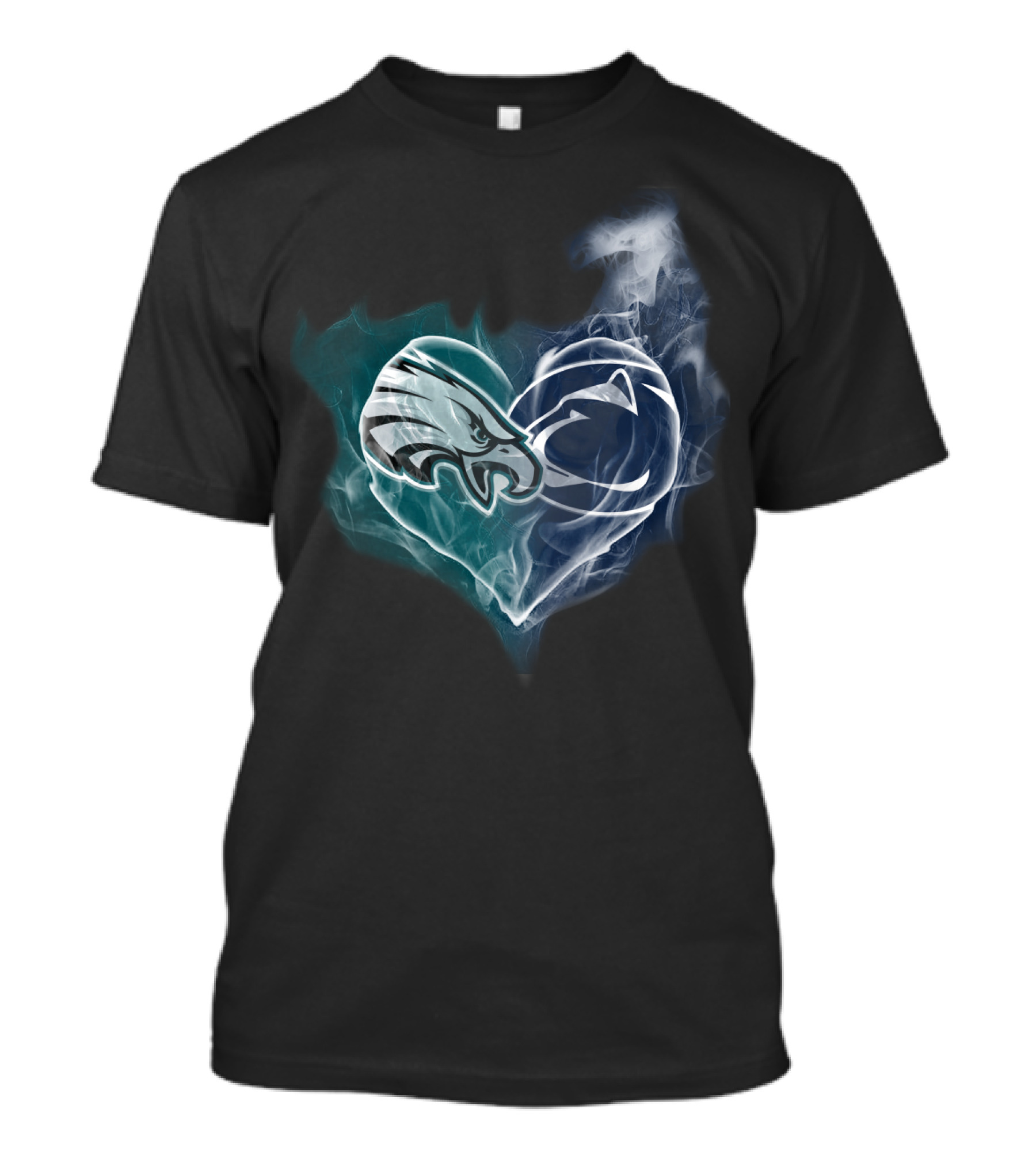 Philadelphia Eagles Penn State Nittany Lions Heart Smoke T-Shirt