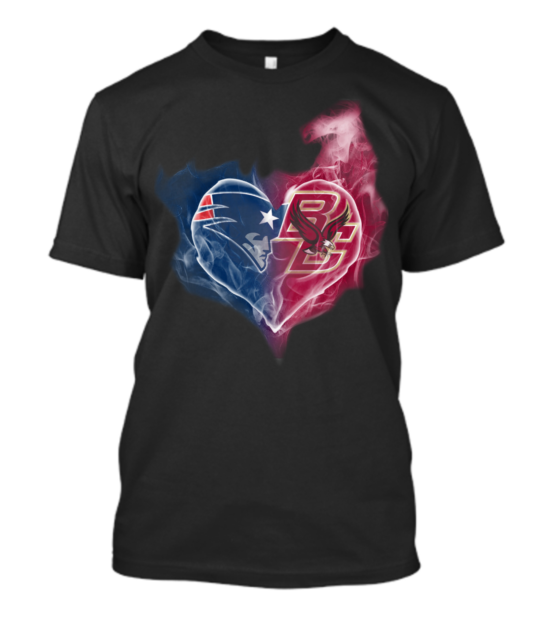Patriots Boston College Eagles Heart Logo Fusion T-Shirt