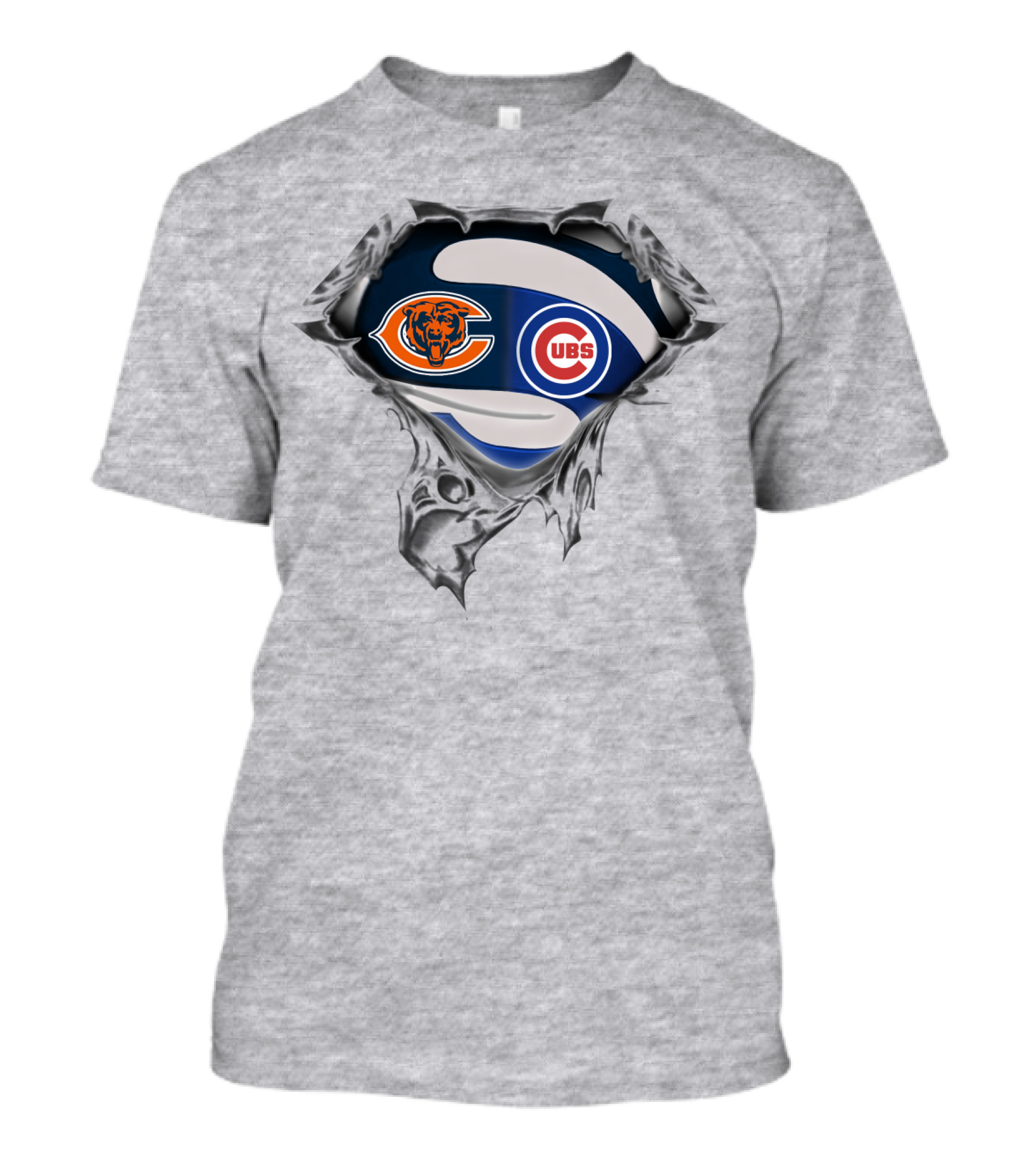 Bears Cubs Football Baseball Fan Crossover Logos T-Shirt