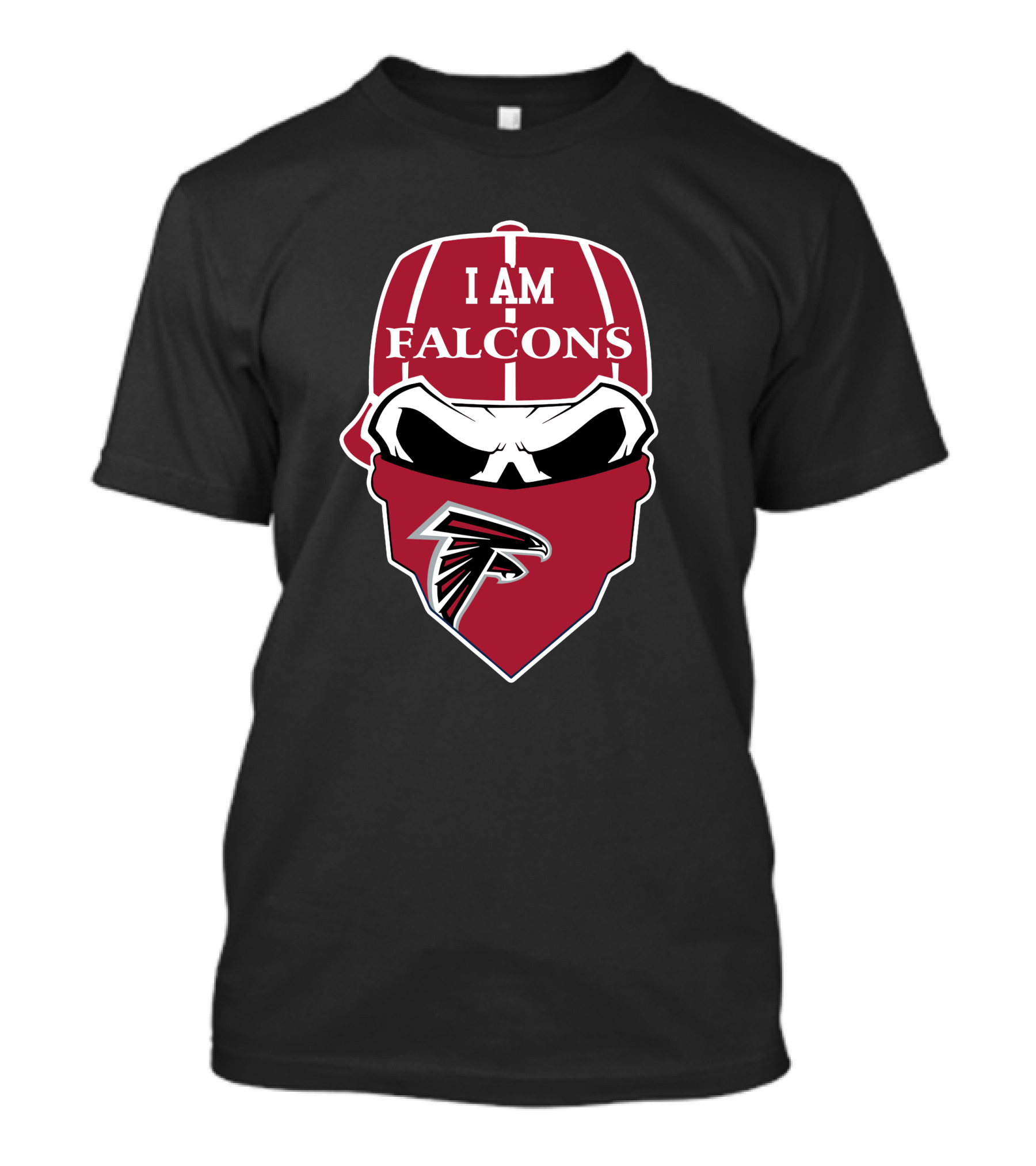 I Am Falcons Atlanta Falcons Skull T-Shirt