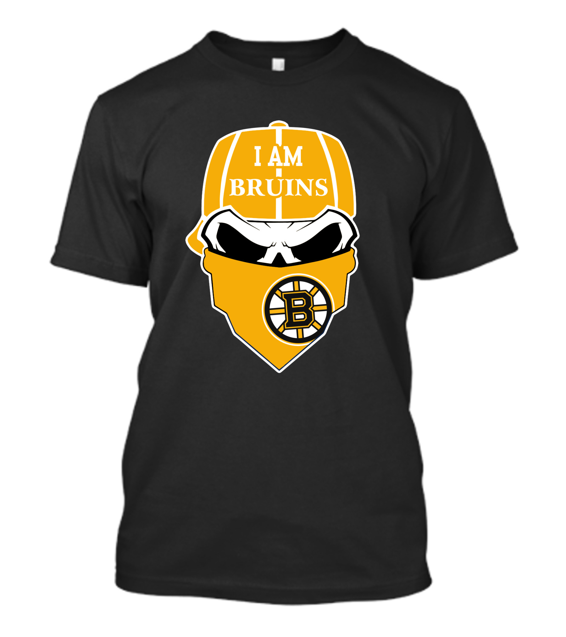 I Am Bruins Boston Bruins Skull T-Shirt