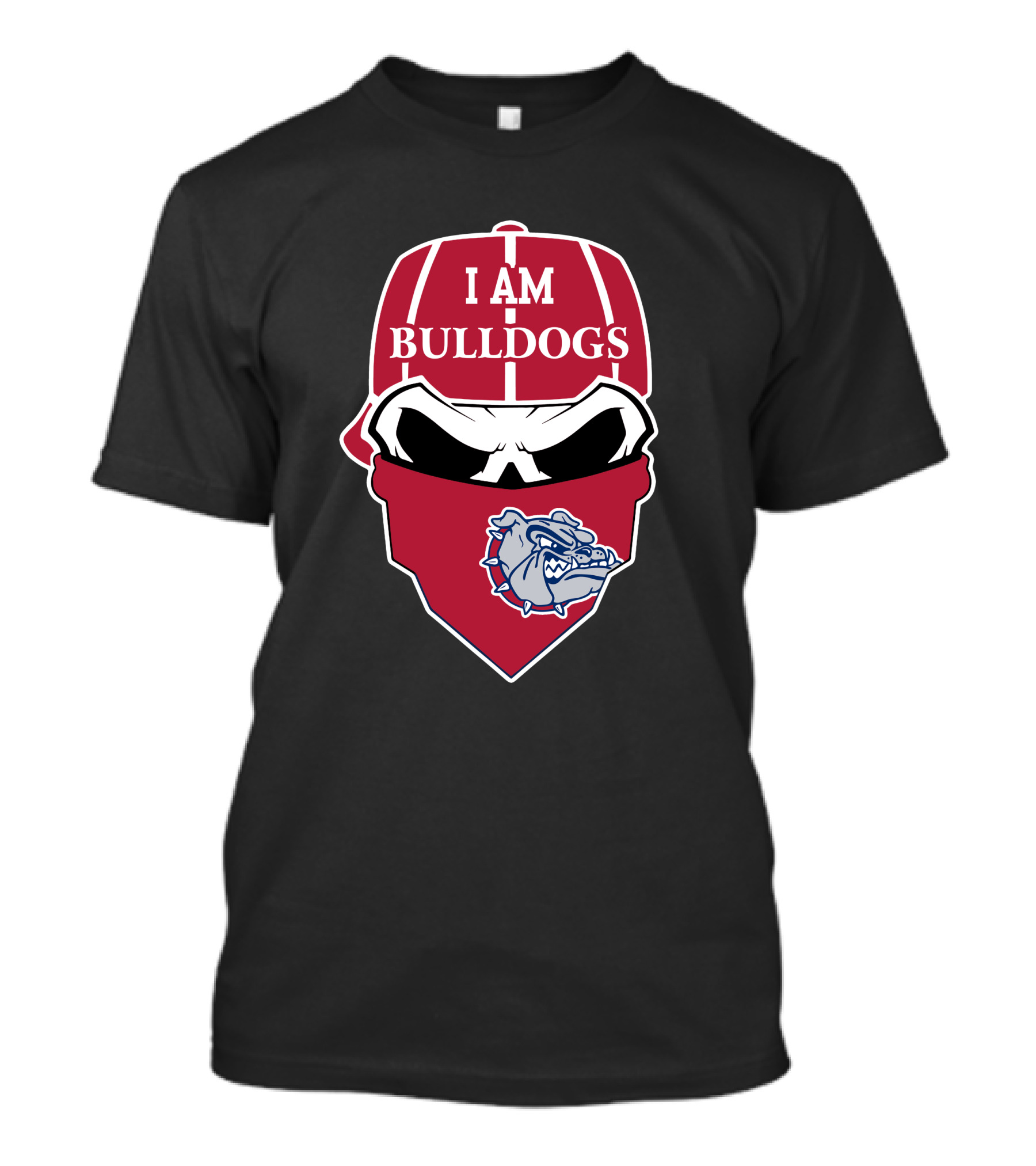 I Am Bulldogs Gonzaga Bulldogs Skull T-Shirt