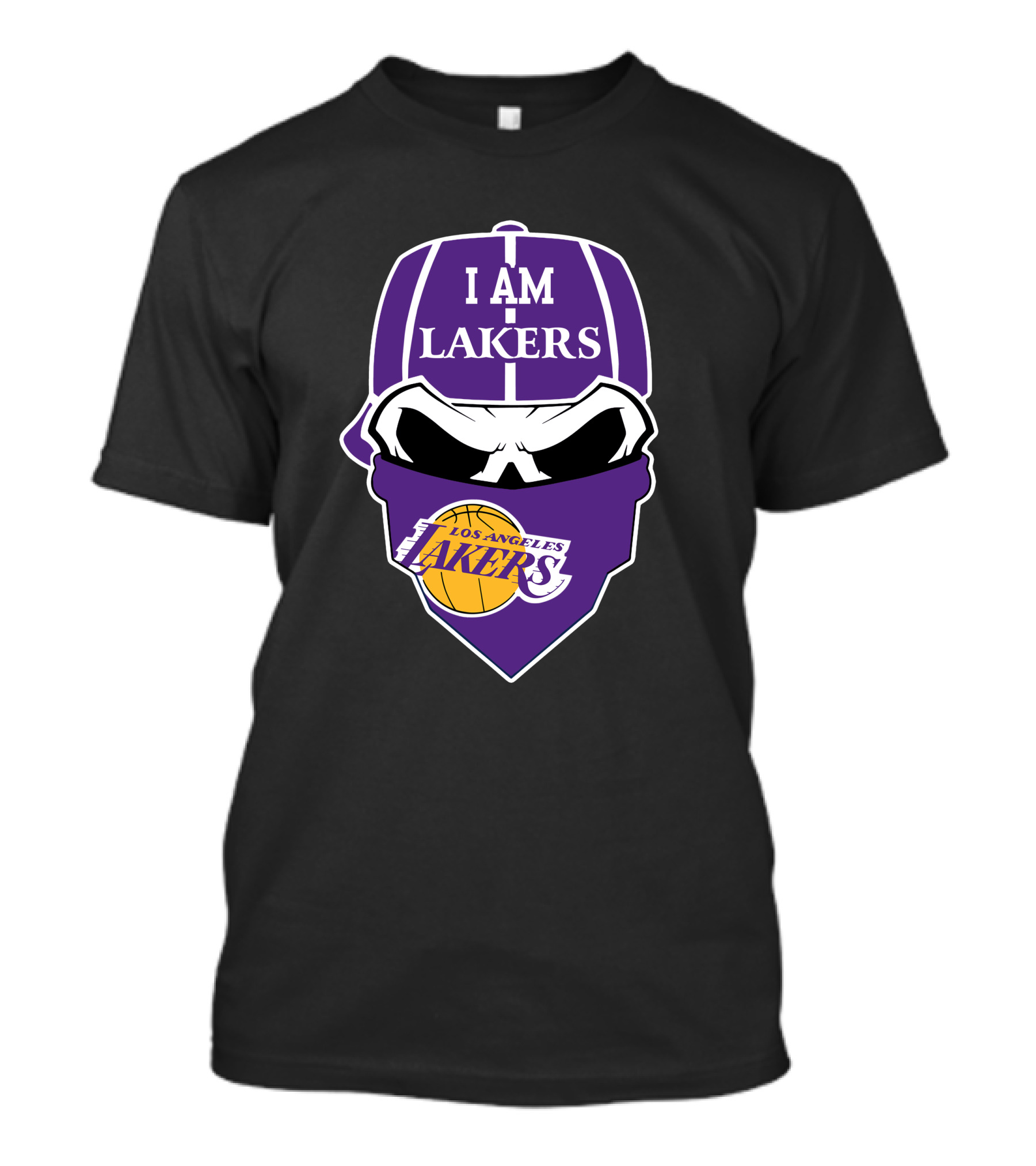 I Am Lakers Los Angeles Lakers Skull T-Shirt