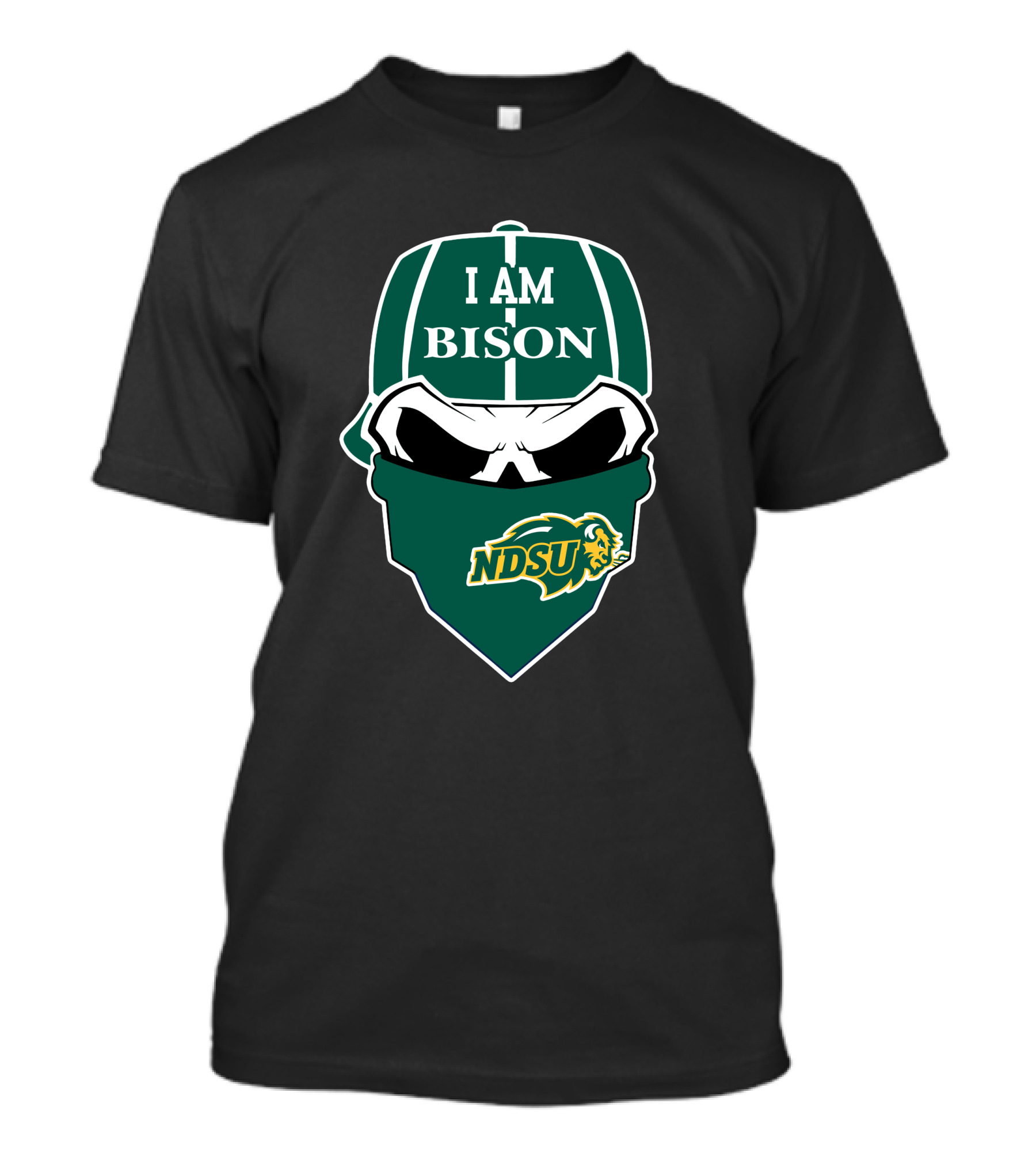 I Am Bison Ndsu Skull Cap T-Shirt