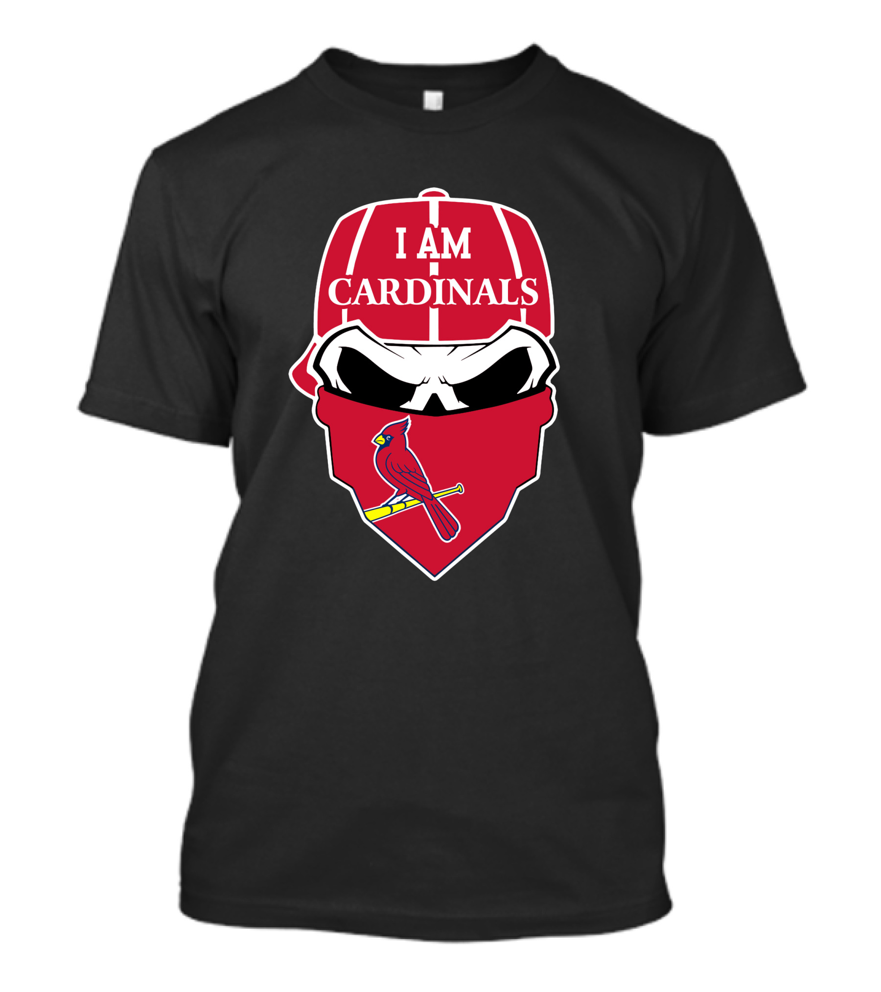 I Am Cardinals St Louis Skull T-Shirt