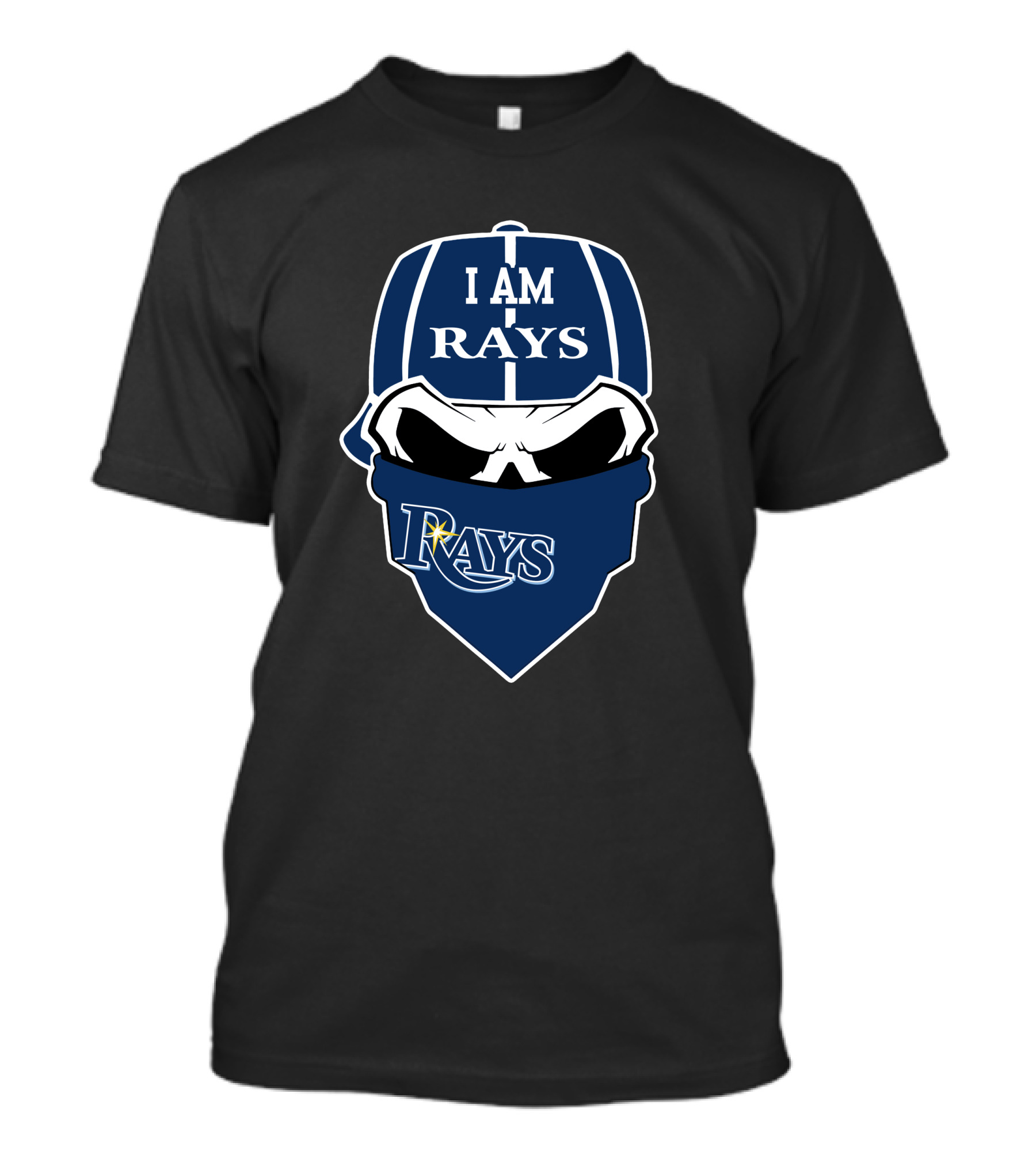 I Am Rays Tampa Bay Skull Mask Fan T-Shirt