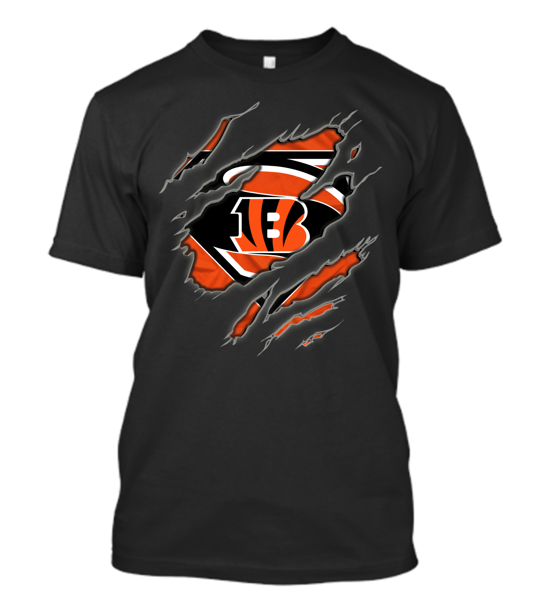 Cincinnati Bengals Logo Torn Reveal T-Shirt